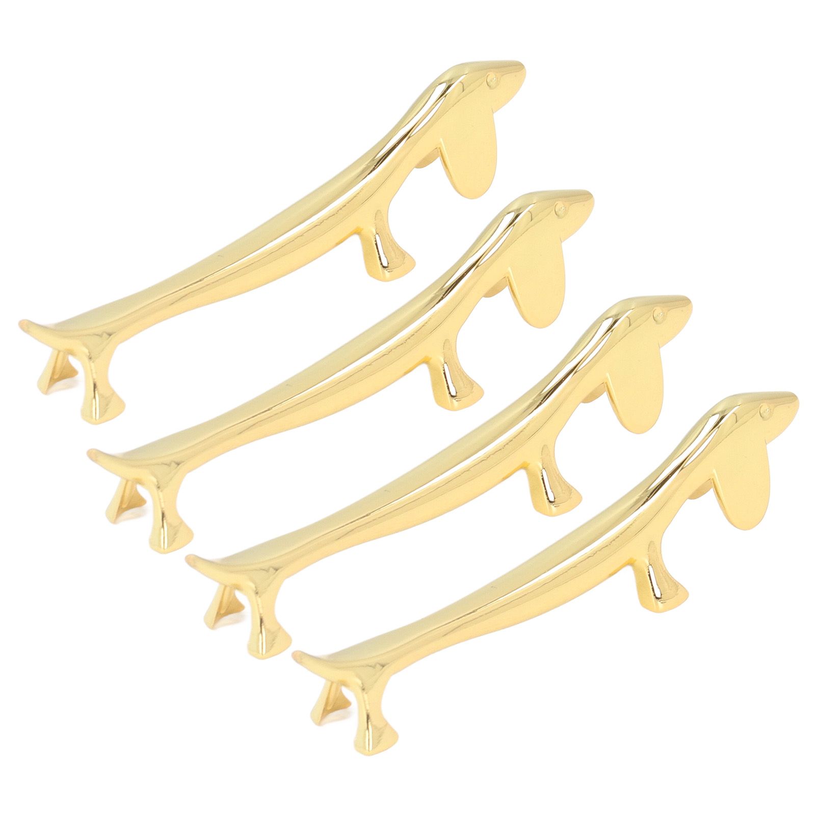 4Pcs Chopstick Rest Smoother Surfaces Reusable Cute Animal Design Gold view 3