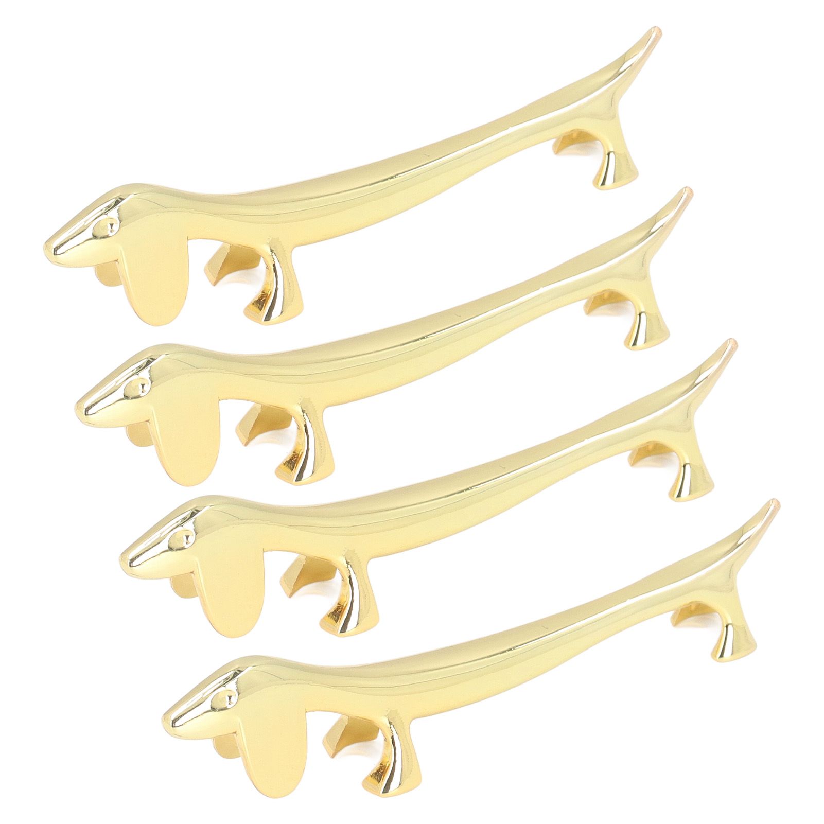 4Pcs Chopstick Rest Smoother Surfaces Reusable Cute Animal Design Gold view 4