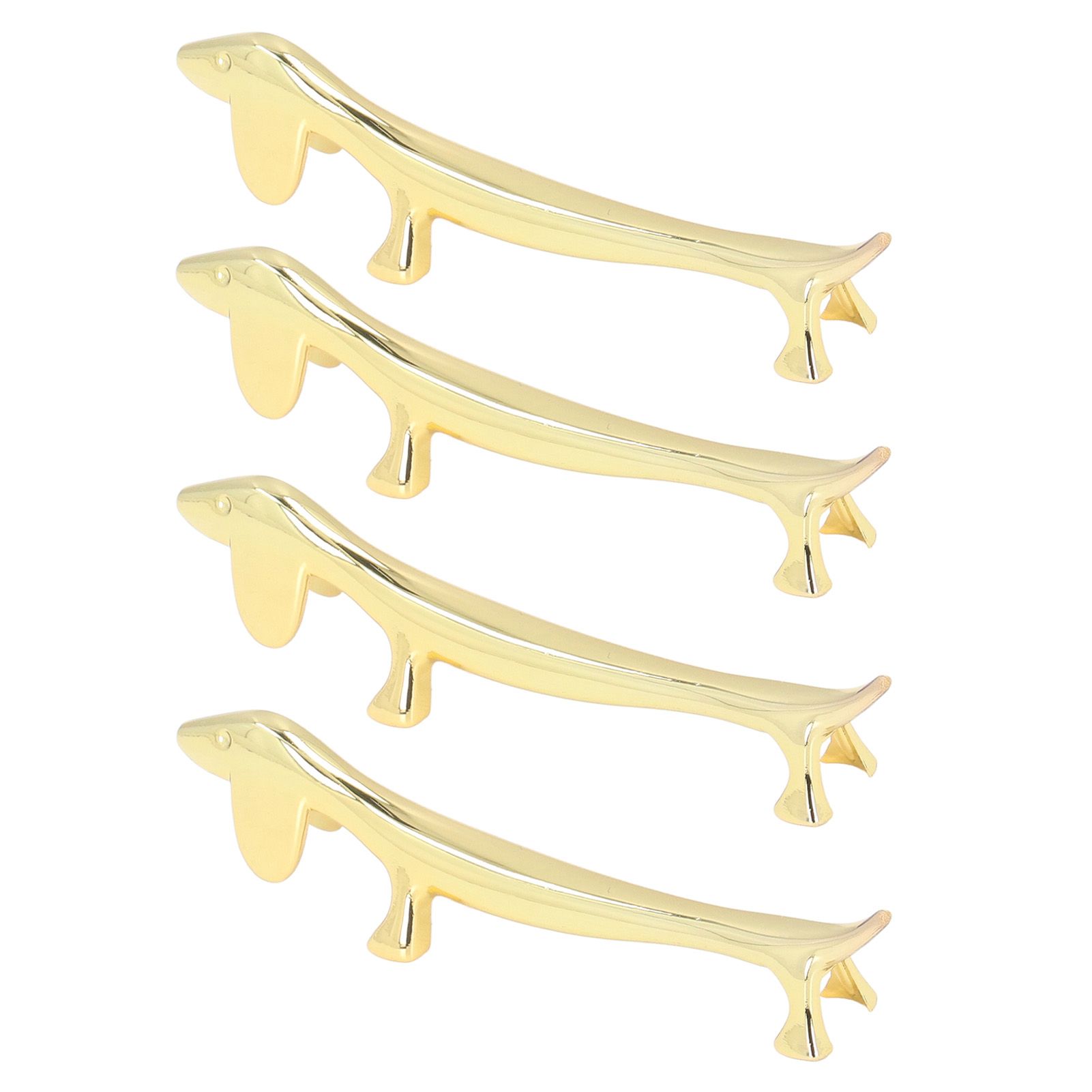 4Pcs Chopstick Rest Smoother Surfaces Reusable Cute Animal Design Gold view 7