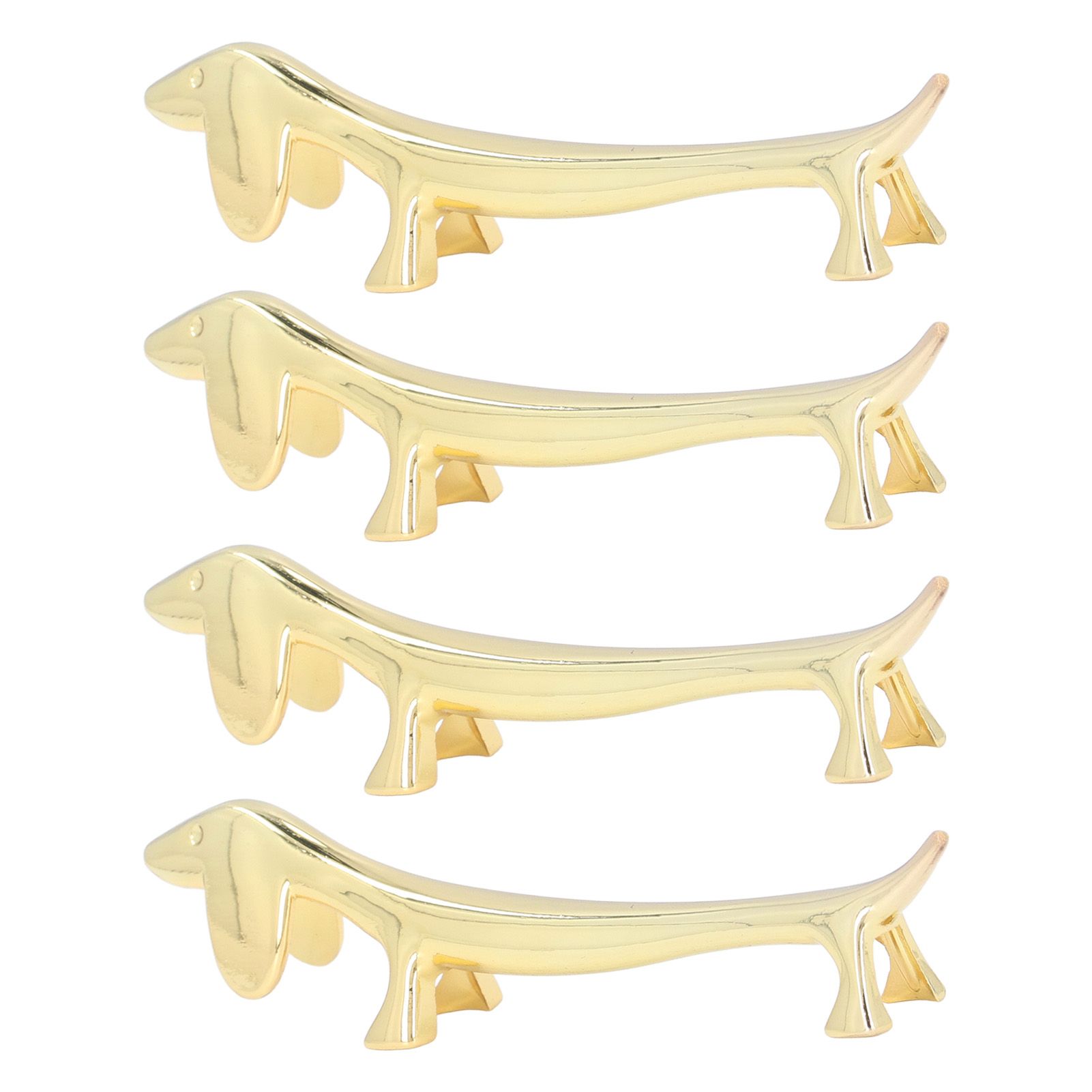 4Pcs Chopstick Rest Smoother Surfaces Reusable Cute Animal Design Gold view 8