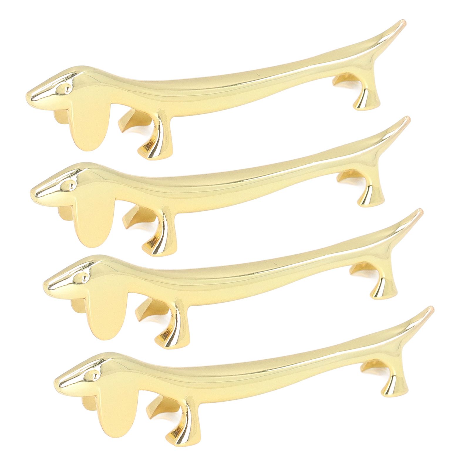 4Pcs Chopstick Rest Smoother Surfaces Reusable Cute Animal Design Gold view 9