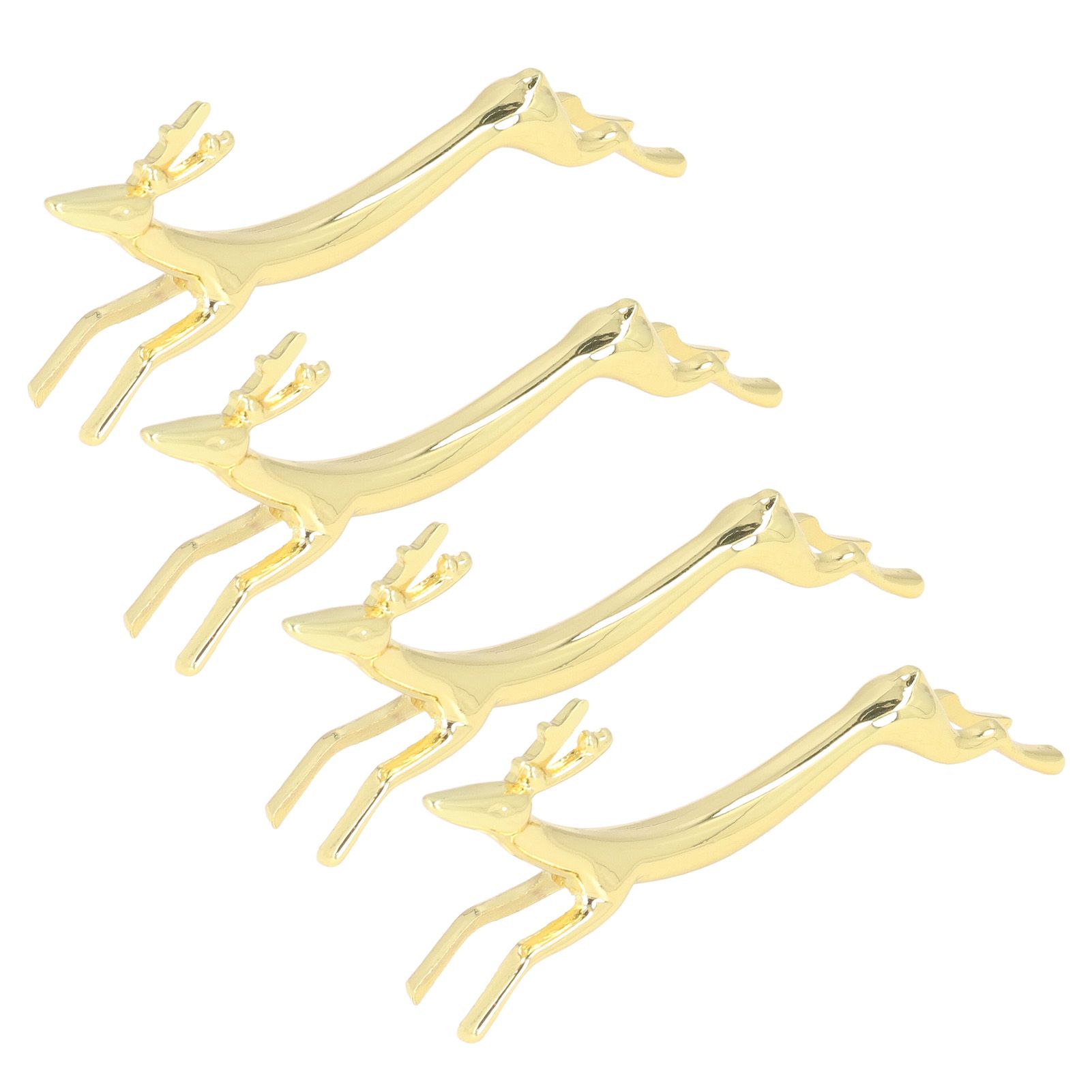 4Pcs Chopstick Rest Smoother Surfaces Reusable Cute Animal Design Gold view 3