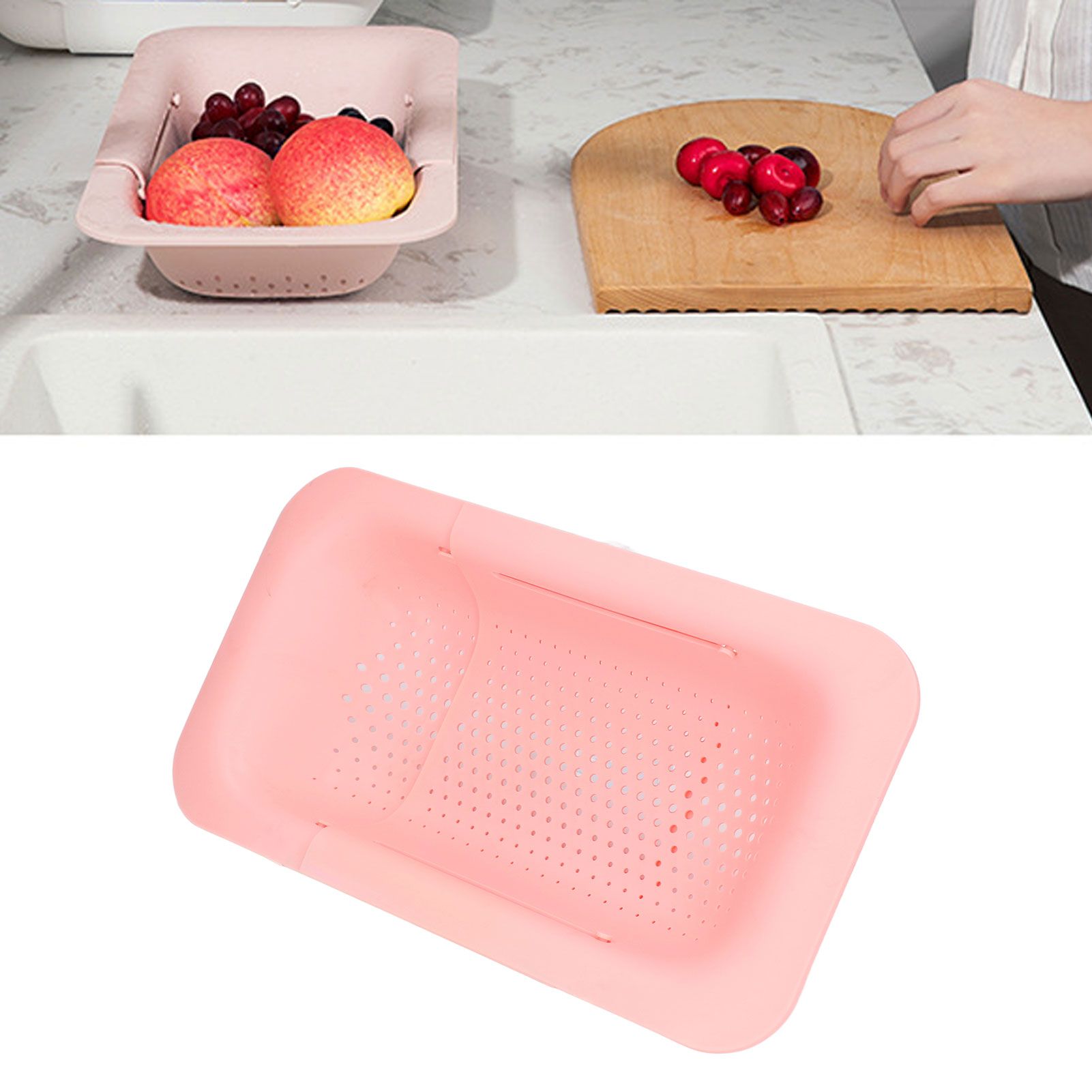 Strainer Basket Telescopic Design Anti Slip Rust Resistant Drain Colander view 12