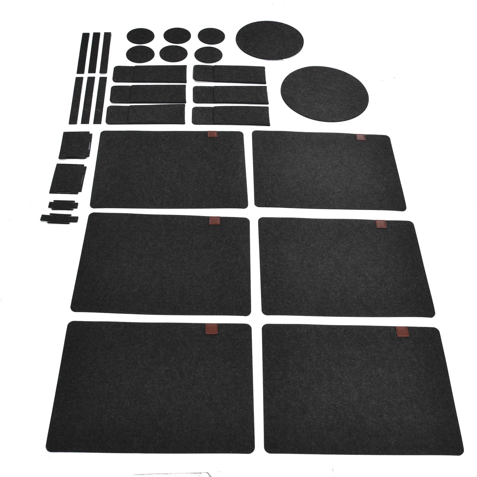 27Pcs Felt Placemat Anti Scratch Insulated Anti Slip Felt Table Mats Set for view 2