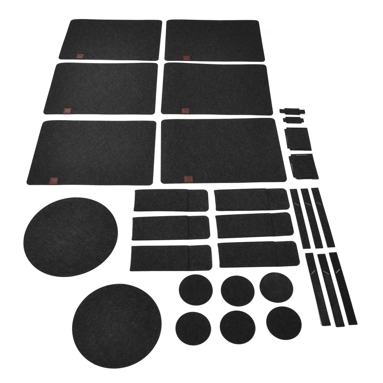 27Pcs Felt Placemat Anti Scratch Insulated Anti Slip Felt Table Mats Set for view 4