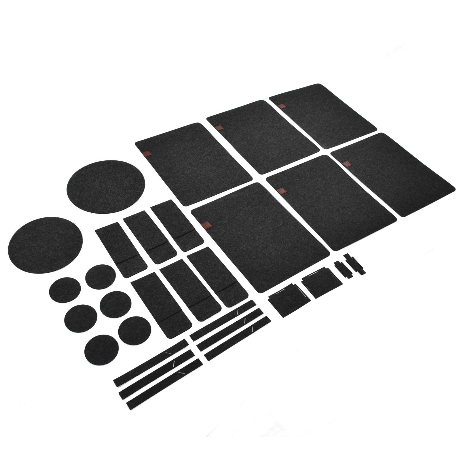 27Pcs Felt Placemat Anti Scratch Insulated Anti Slip Felt Table Mats Set for view 5