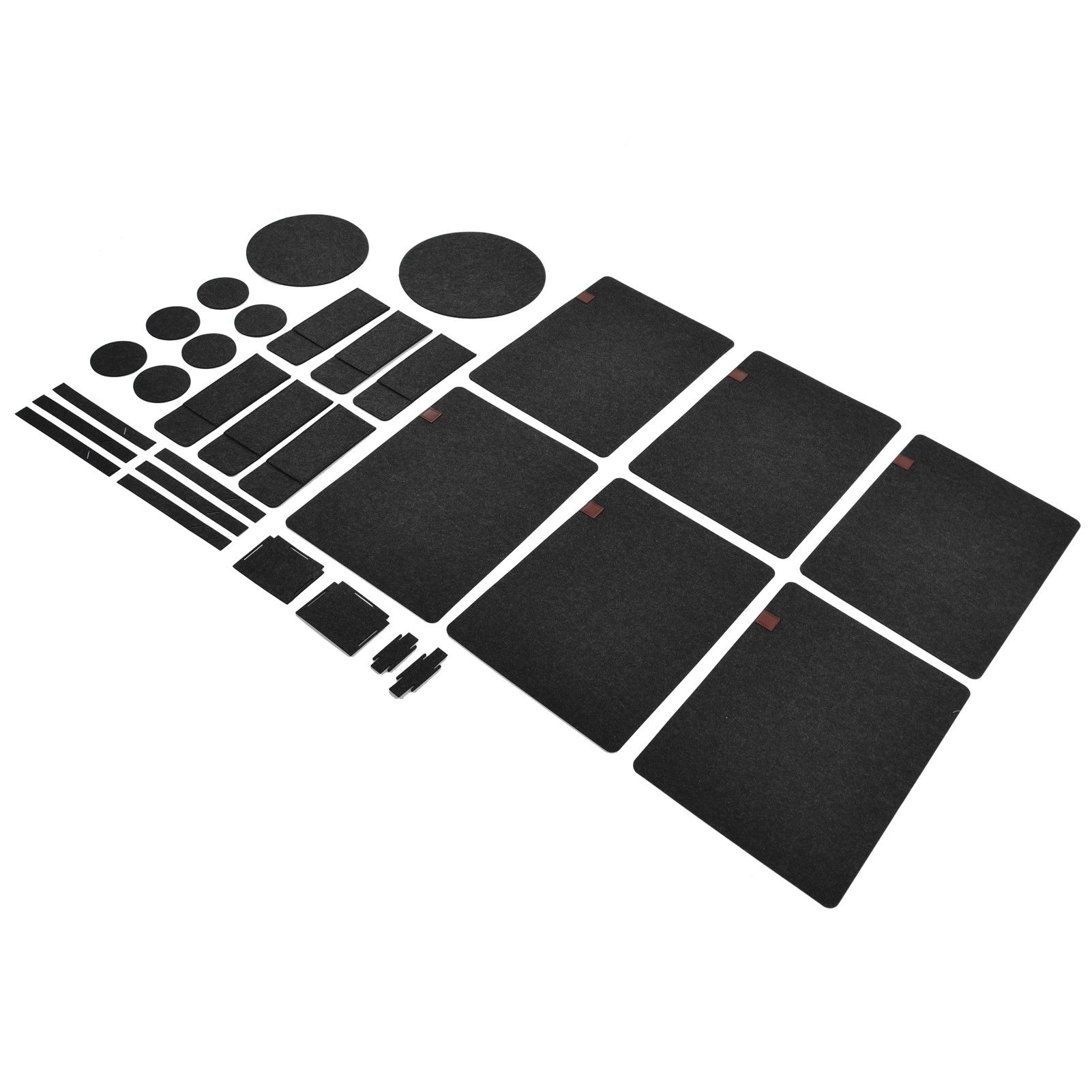 27Pcs Felt Placemat Anti Scratch Insulated Anti Slip Felt Table Mats Set for view 6