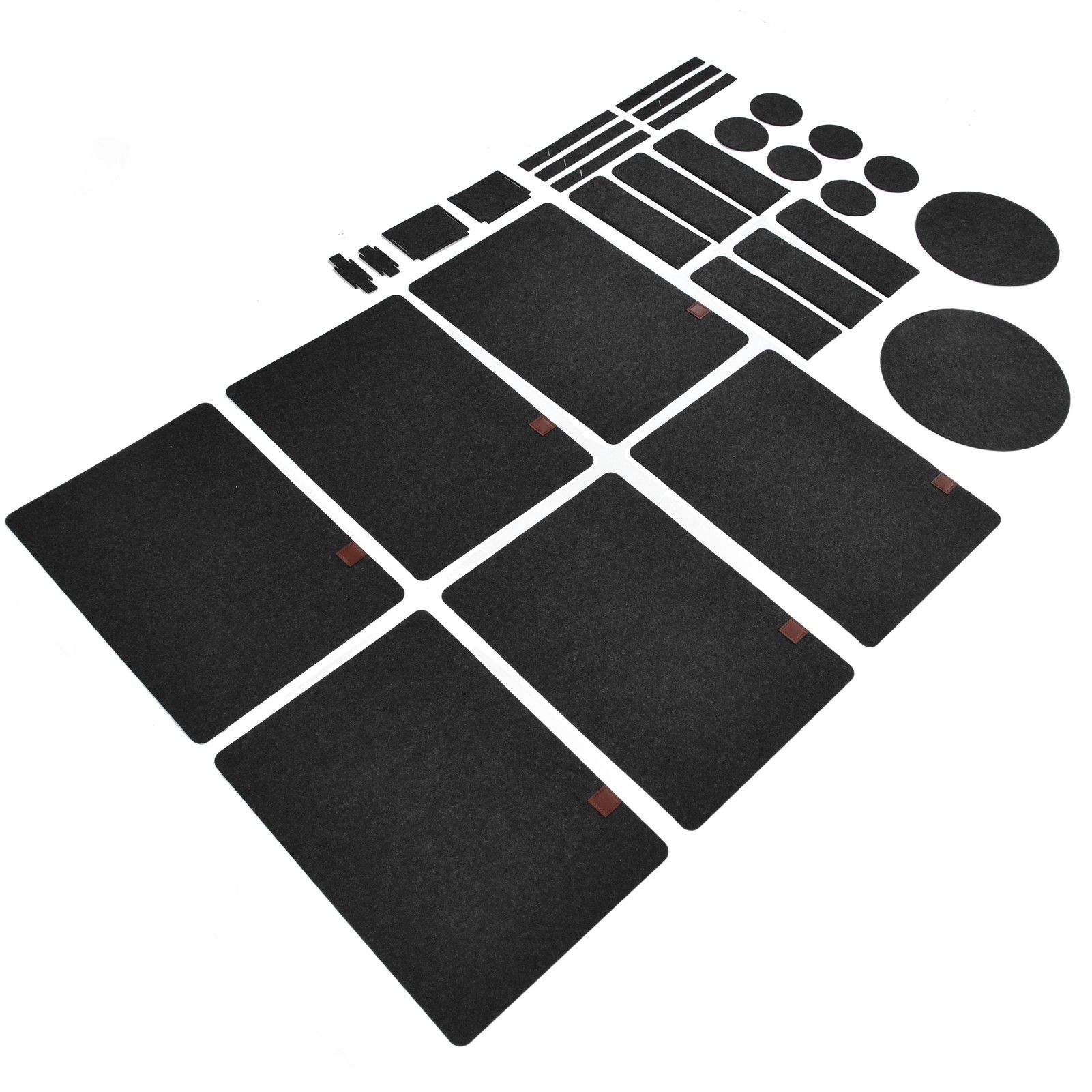 27Pcs Felt Placemat Anti Scratch Insulated Anti Slip Felt Table Mats Set for view 7