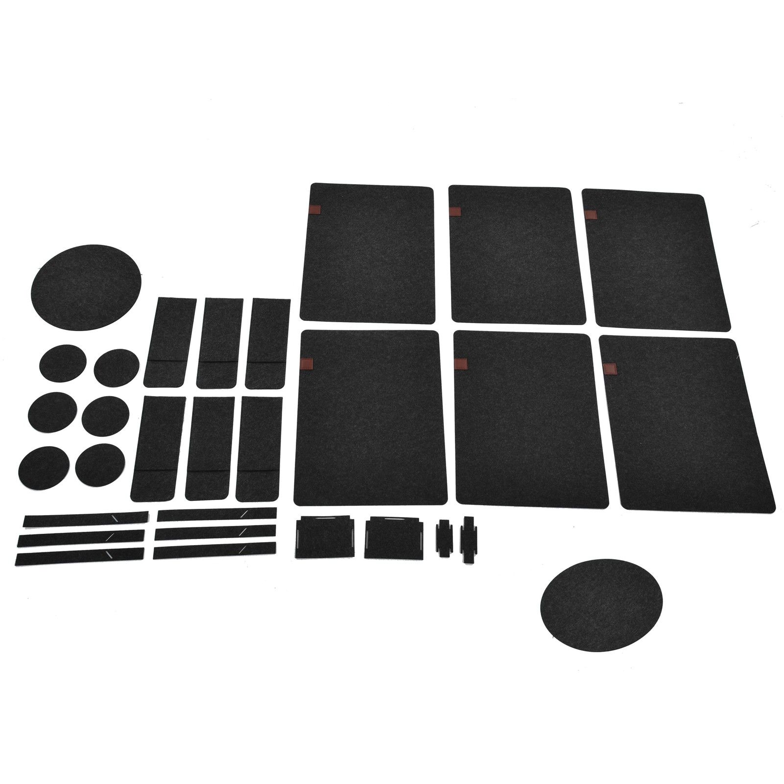 27Pcs Felt Placemat Anti Scratch Insulated Anti Slip Felt Table Mats Set for view 8