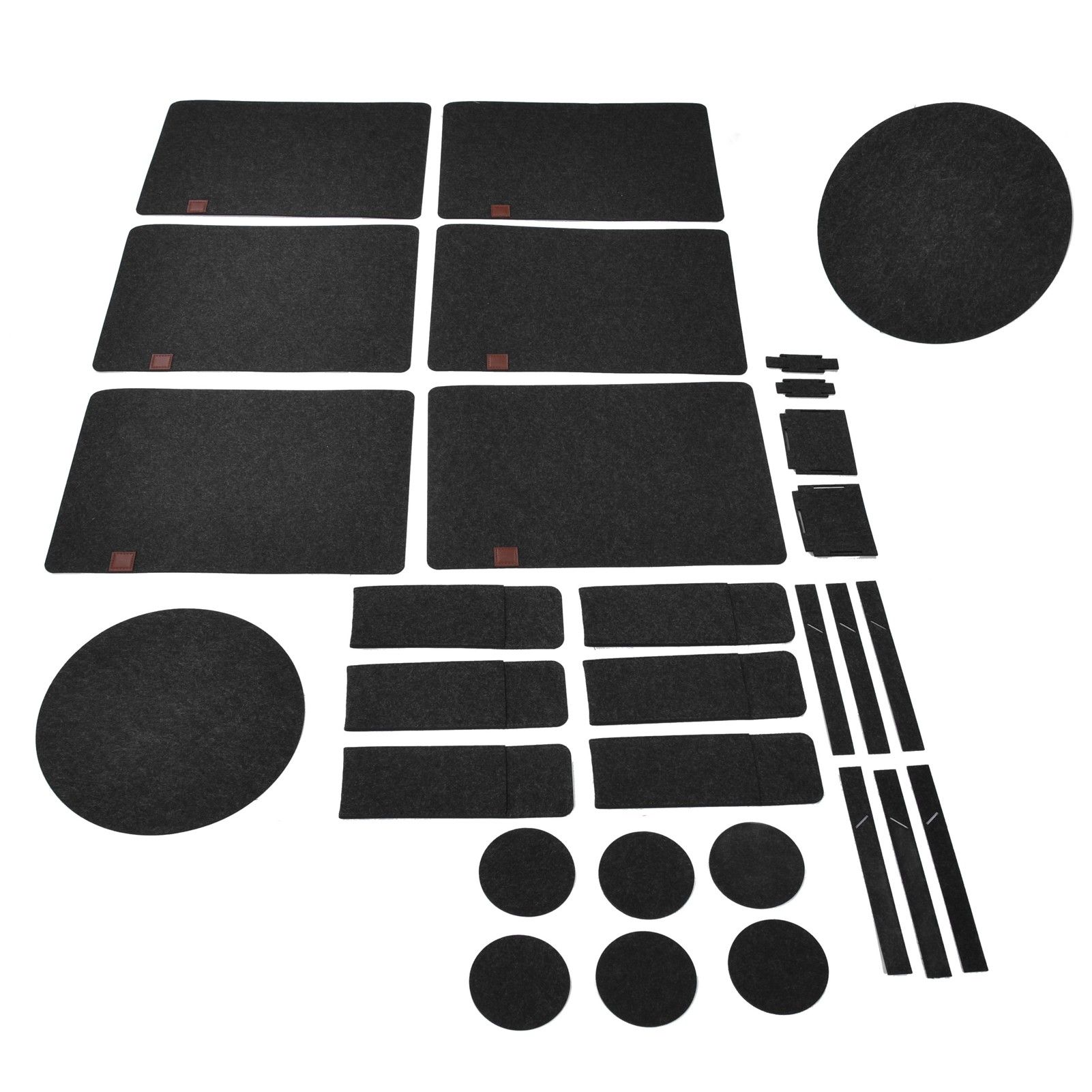 27Pcs Felt Placemat Anti Scratch Insulated Anti Slip Felt Table Mats Set for view 10
