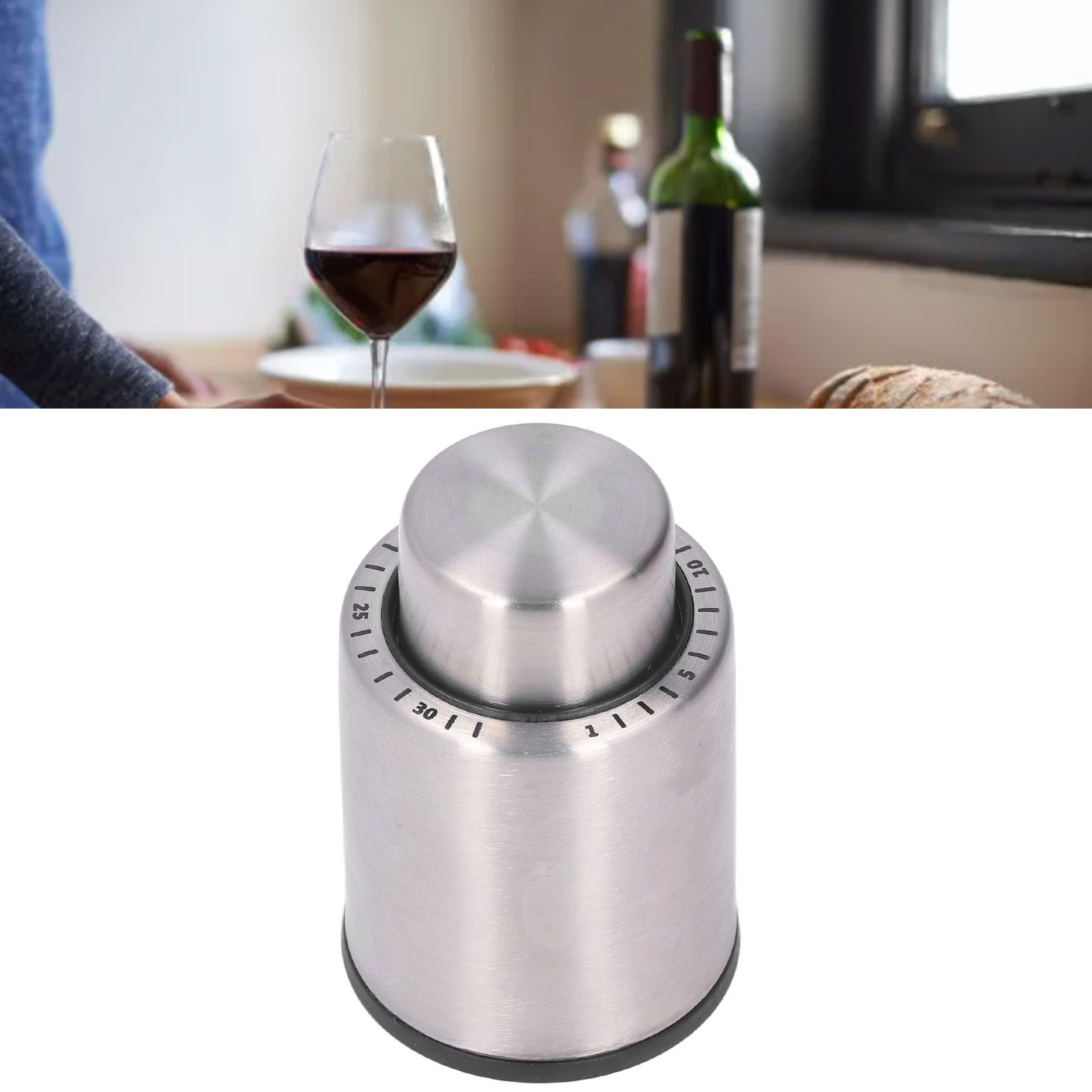Wine Bottle Vacuum Stoppers Sealer Reusable Preserver Leak Proof Press Type view 12