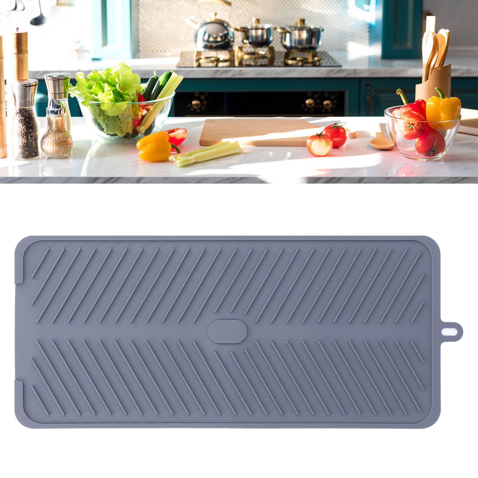 Silicone Dish Drying Mat Food Grade Silicone High Temperature Resistance Grey view 11