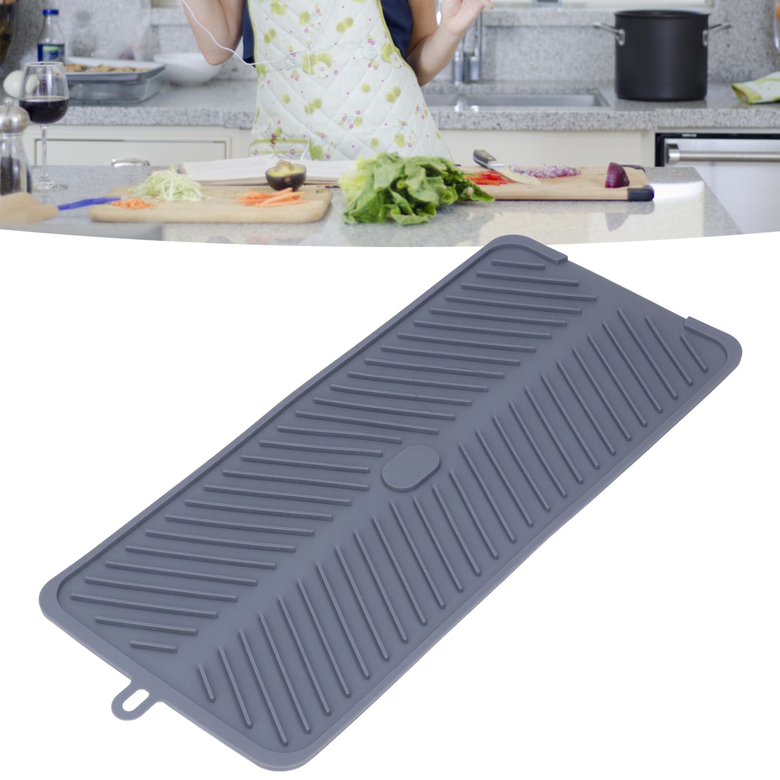 Silicone Dish Drying Mat Food Grade Silicone High Temperature Resistance Grey view 12