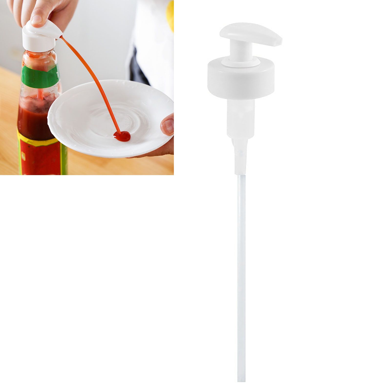 Gallon Pump Dispenser Condiment Bottle Pump Dispenser Plastic Kitchen Supplies view 5