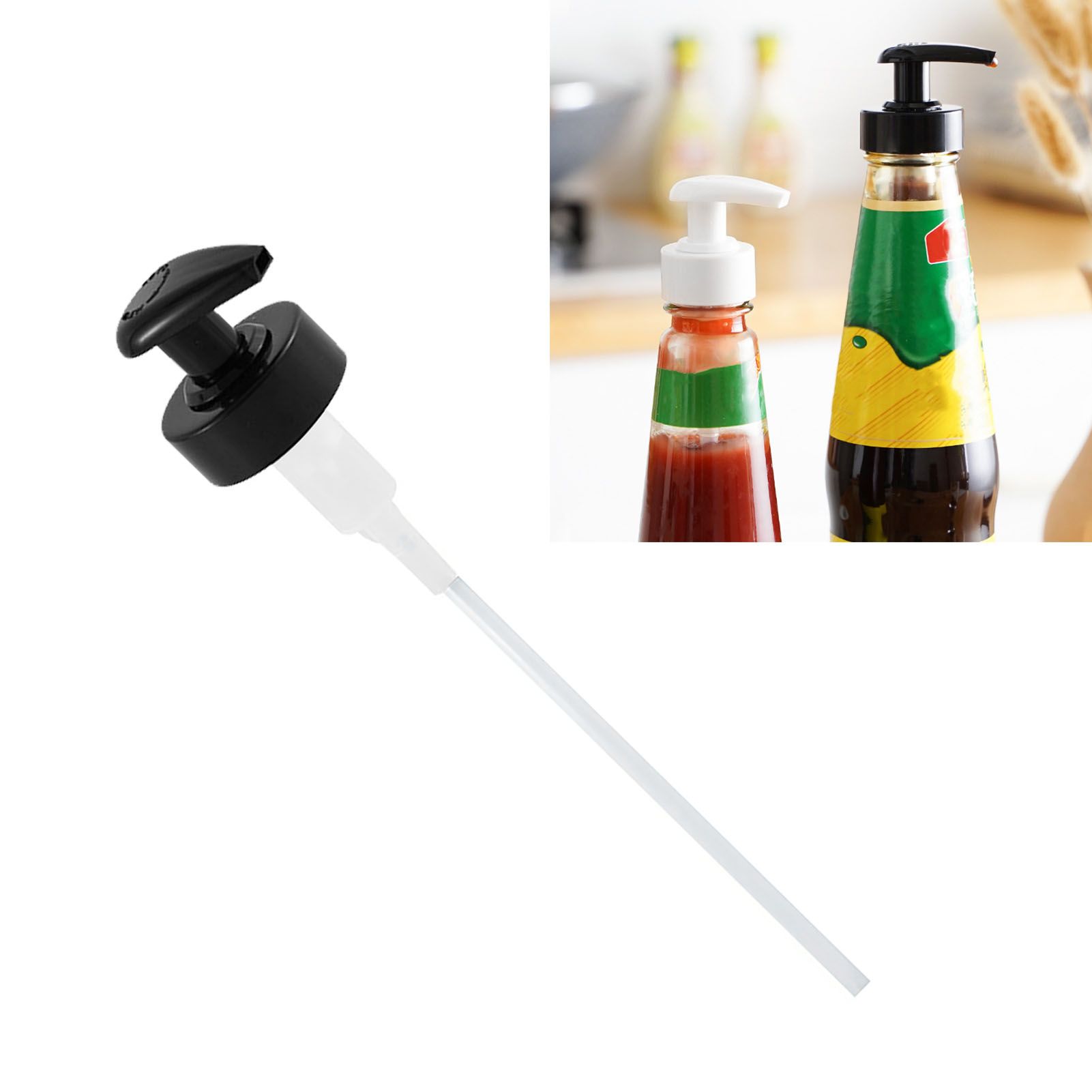 Gallon Pump Dispenser Condiment Bottle Pump Dispenser Plastic Kitchen Supplies view 6