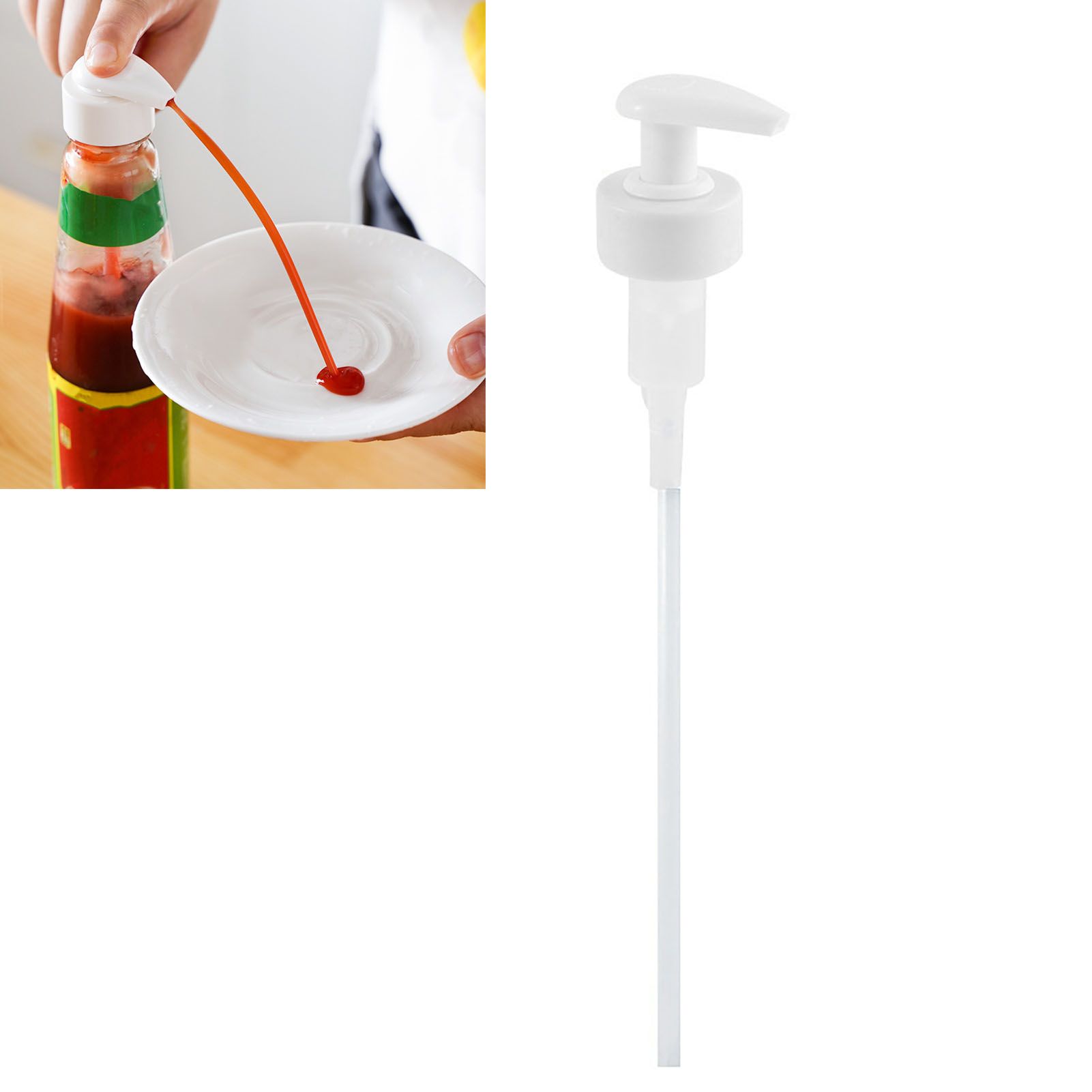 Gallon Pump Dispenser Condiment Bottle Pump Dispenser Plastic Kitchen Supplies view 5