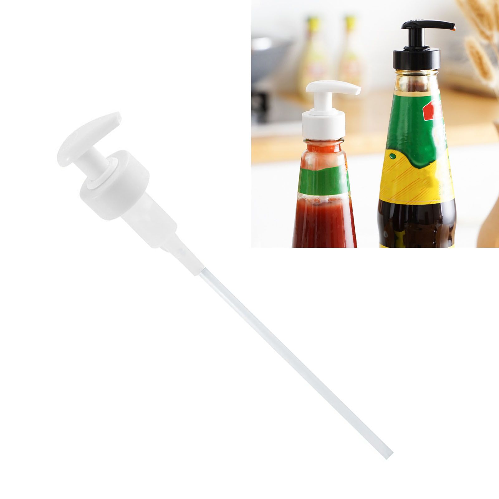 Gallon Pump Dispenser Condiment Bottle Pump Dispenser Plastic Kitchen Supplies view 6
