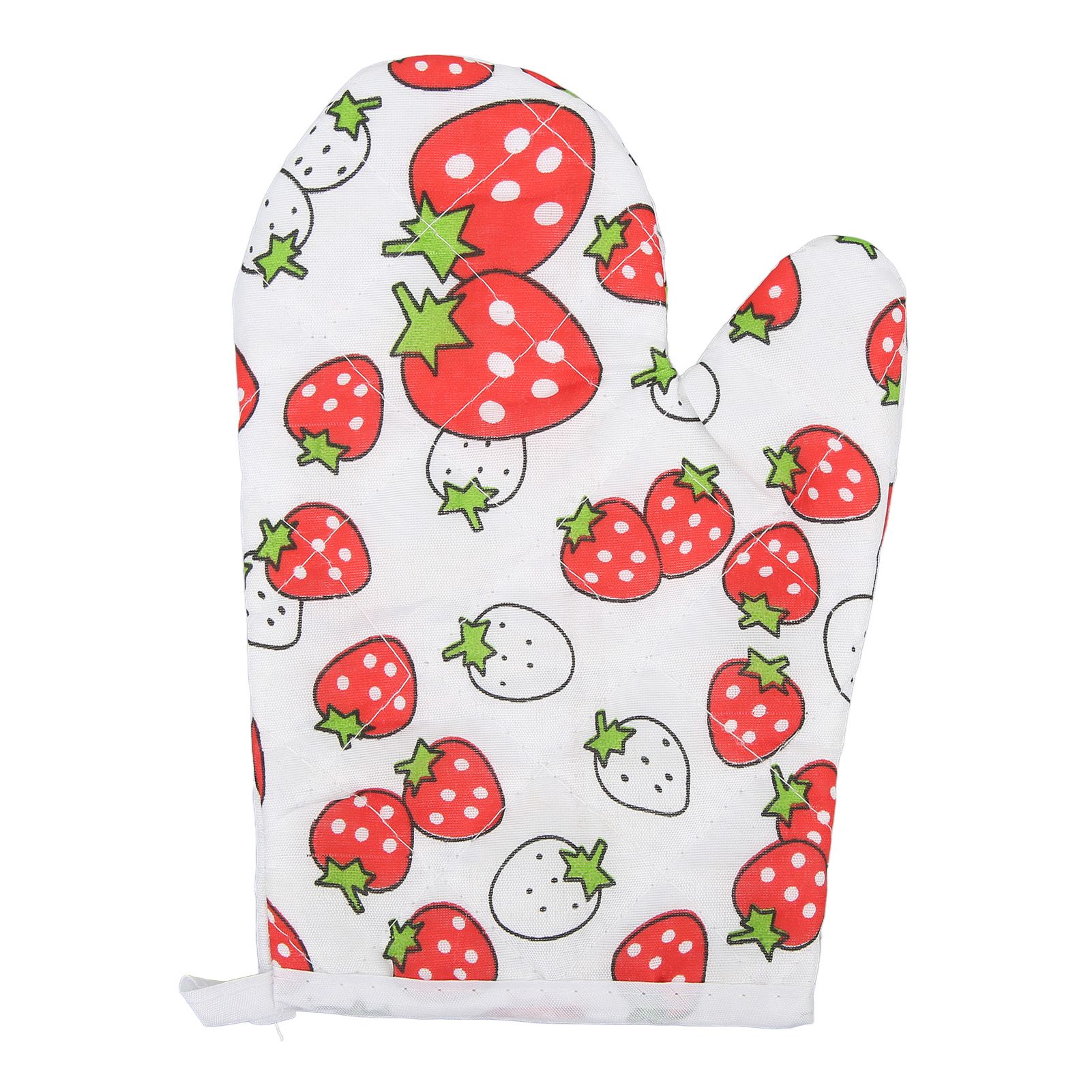 Oven Gloves Polyester Cotton Material Printed Pattern Lanyard Design Cooking view 2