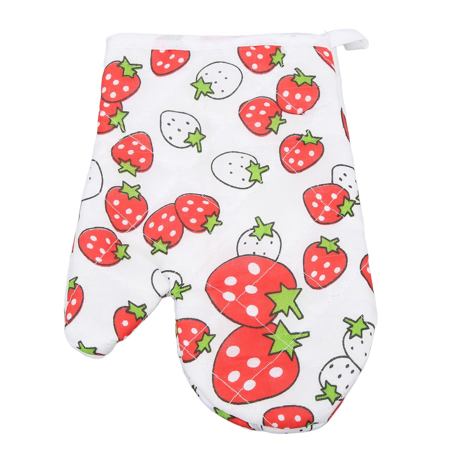 Oven Gloves Polyester Cotton Material Printed Pattern Lanyard Design Cooking view 3