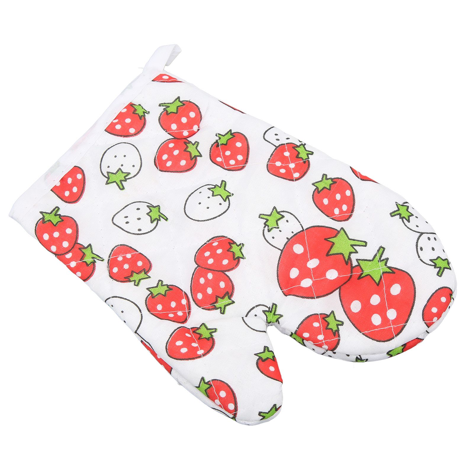 Oven Gloves Polyester Cotton Material Printed Pattern Lanyard Design Cooking view 4