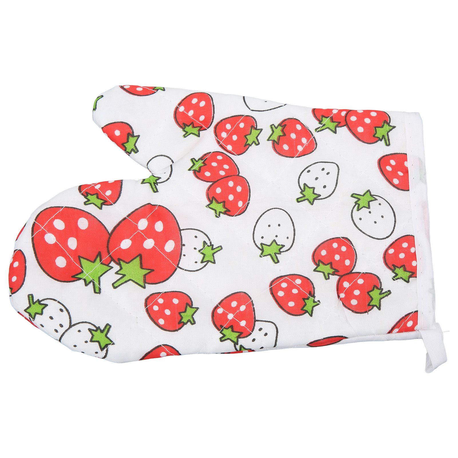 Oven Gloves Polyester Cotton Material Printed Pattern Lanyard Design Cooking view 6