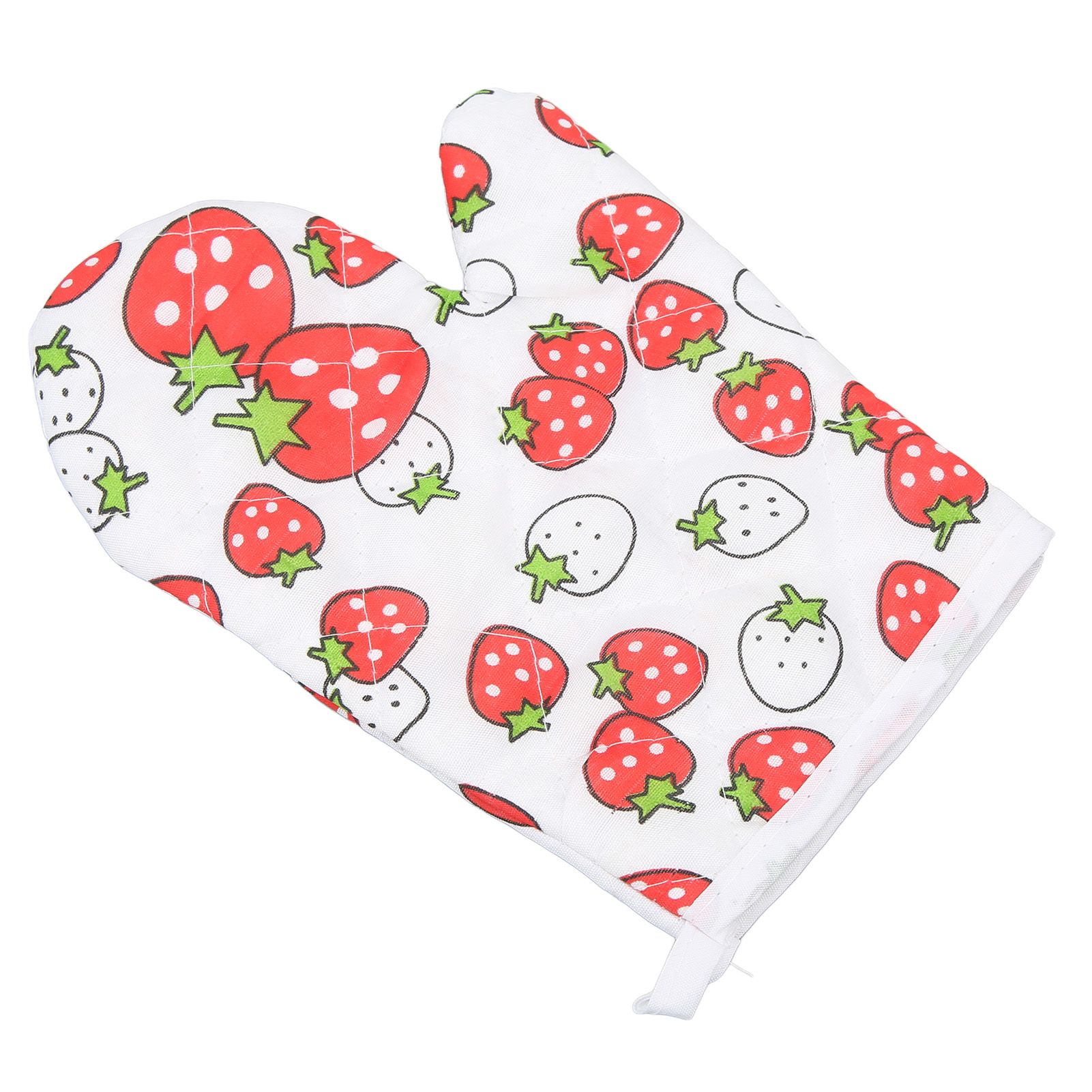 Oven Gloves Polyester Cotton Material Printed Pattern Lanyard Design Cooking view 7