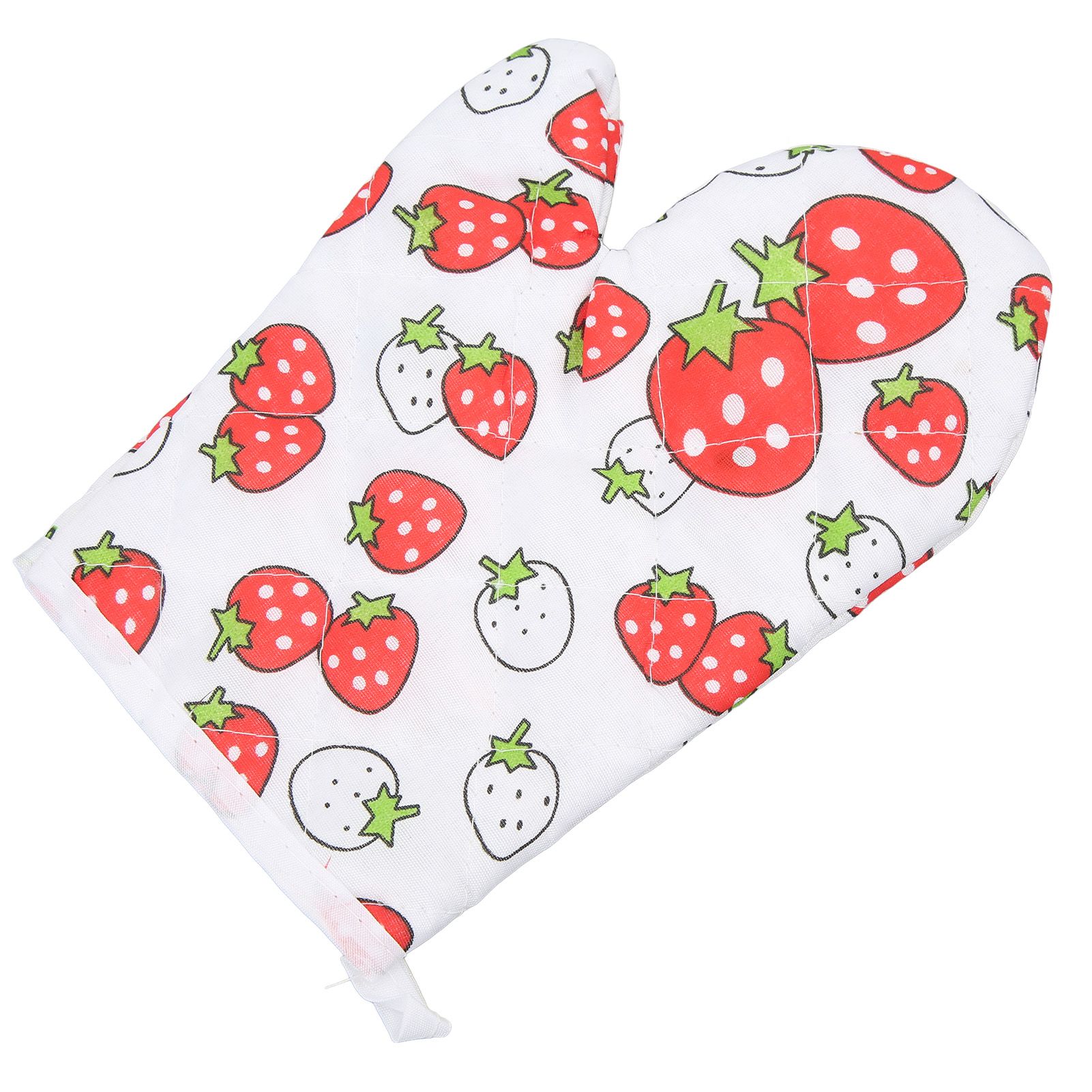Oven Gloves Polyester Cotton Material Printed Pattern Lanyard Design Cooking view 9