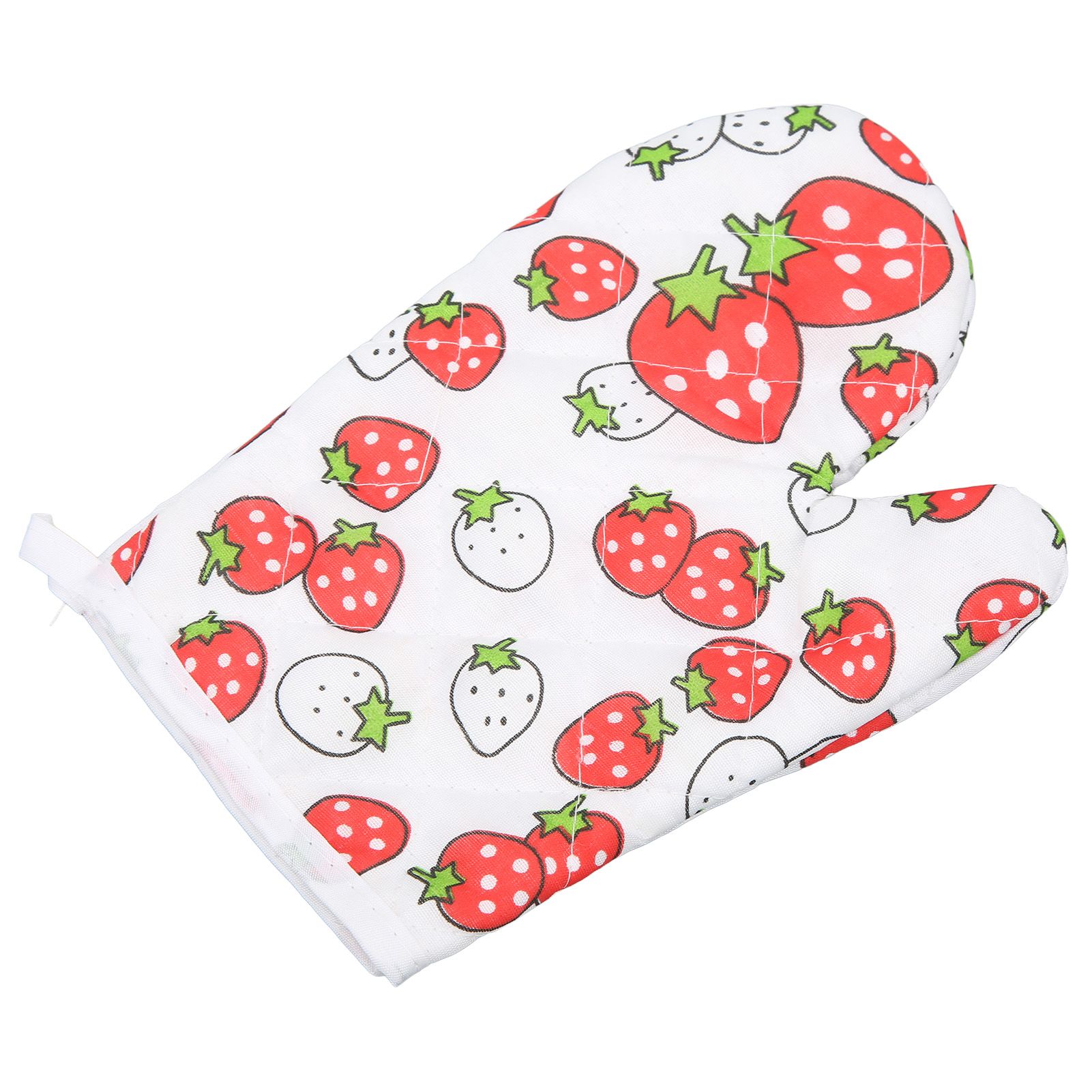 Oven Gloves Polyester Cotton Material Printed Pattern Lanyard Design Cooking view 10