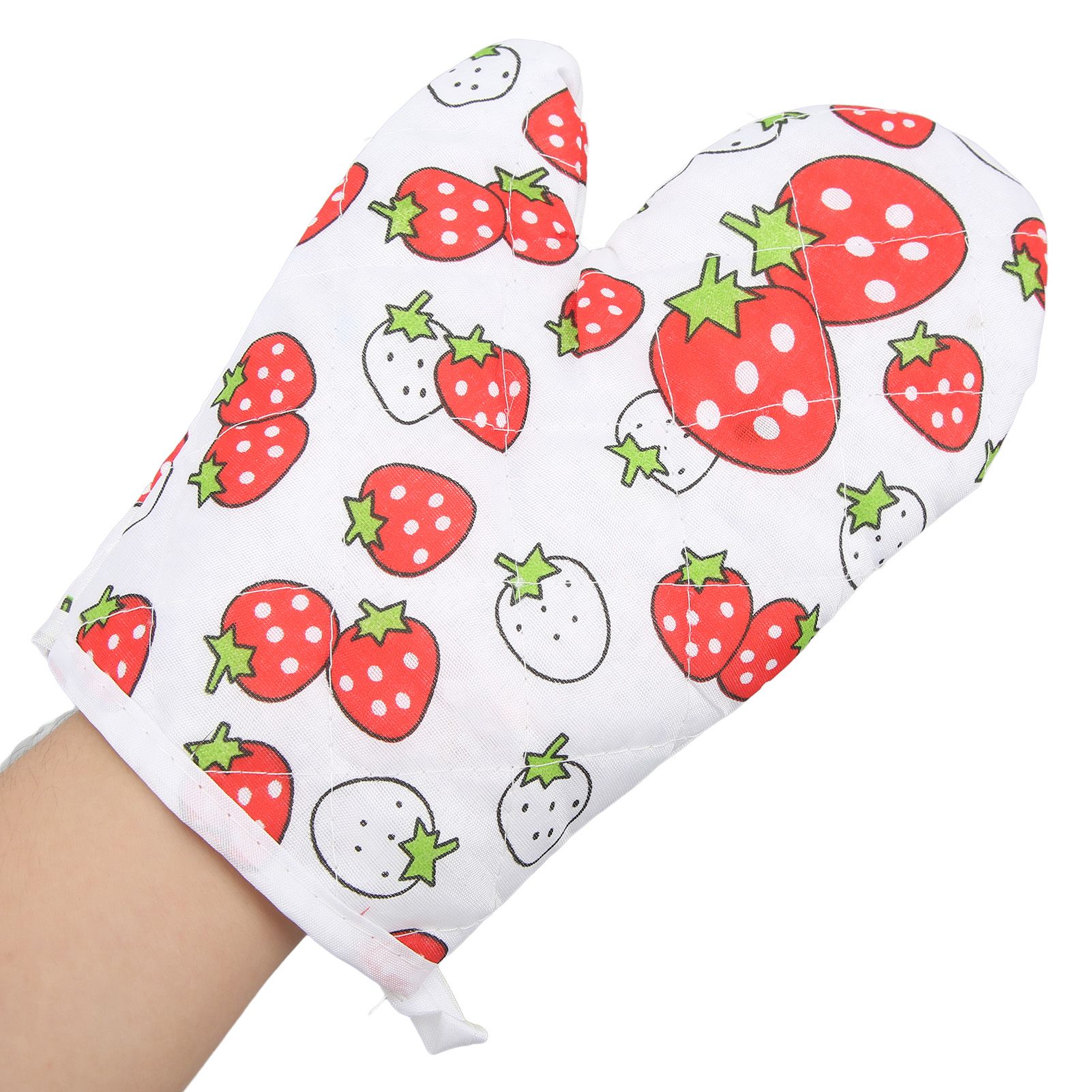 Oven Gloves Polyester Cotton Material Printed Pattern Lanyard Design Cooking view 11