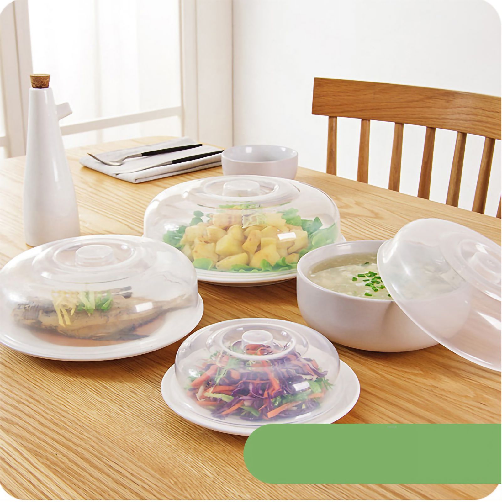 Microwave Cover Transparency PP Material Food Protection Grab Design Safe view 2