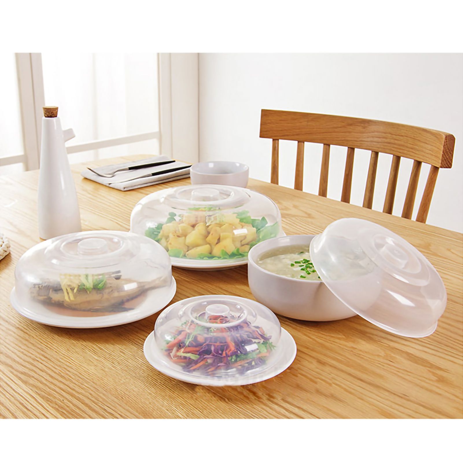Microwave Cover Transparency PP Material Food Protection Grab Design Safe view 5