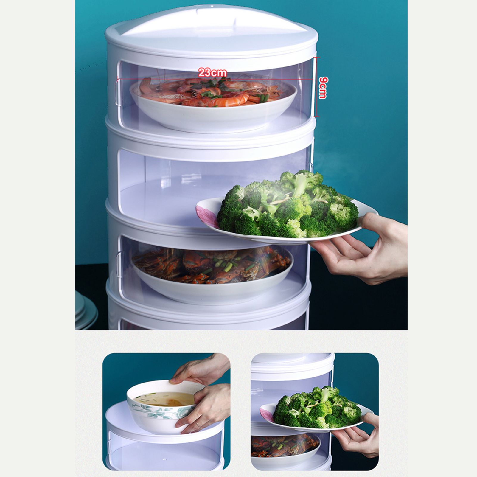 Insulated Food Cover Multilayer Heat Preservation Warm Intimate Effective view 6