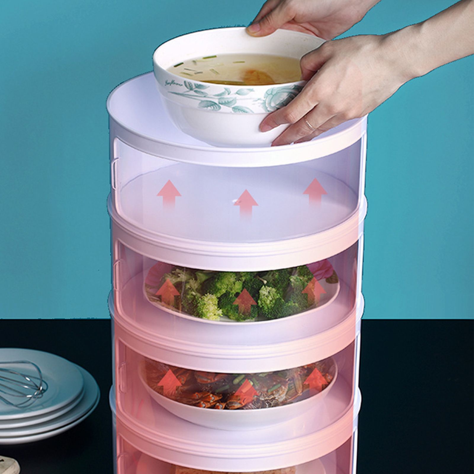 Insulated Food Cover Multilayer Heat Preservation Warm Intimate Effective view 8