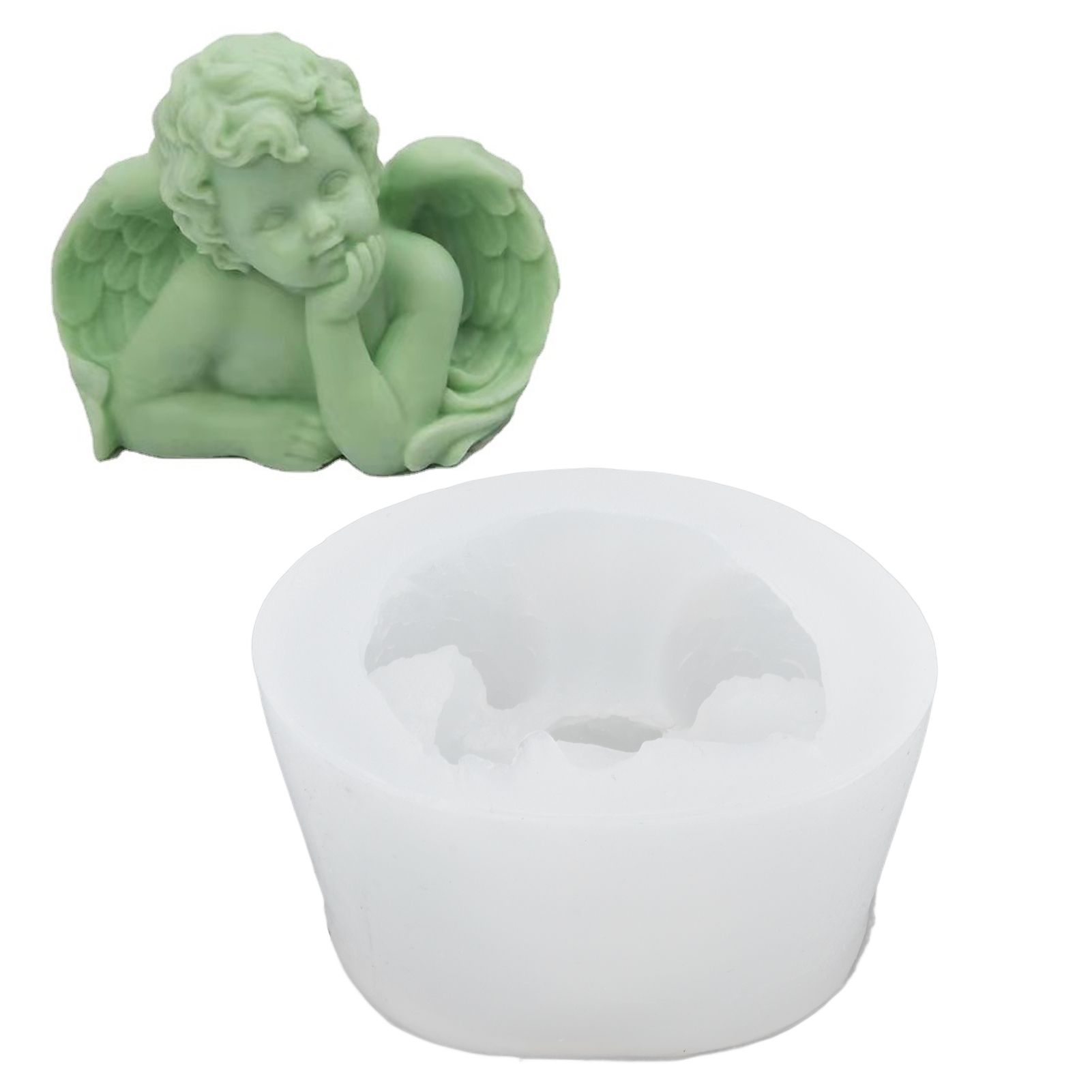 3D Angel Resin Mold Easy to Demold Reusable Food Grade Silicone Baby Angel view 11