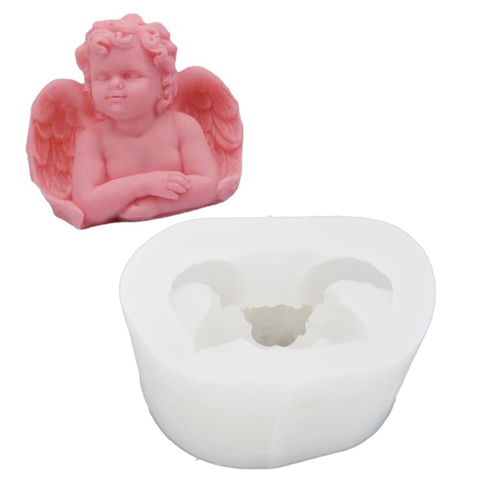 3D Angel Resin Mold Easy to Demold Reusable Food Grade Silicone Baby Angel view 11
