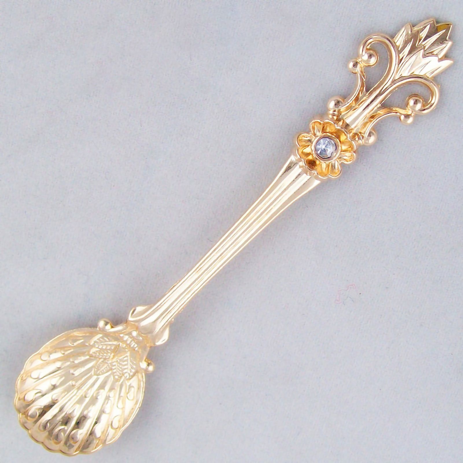 4Pcs Coffee Spoons Set Vintage Aluminum Alloy Dessert Spoons with Orris view 3