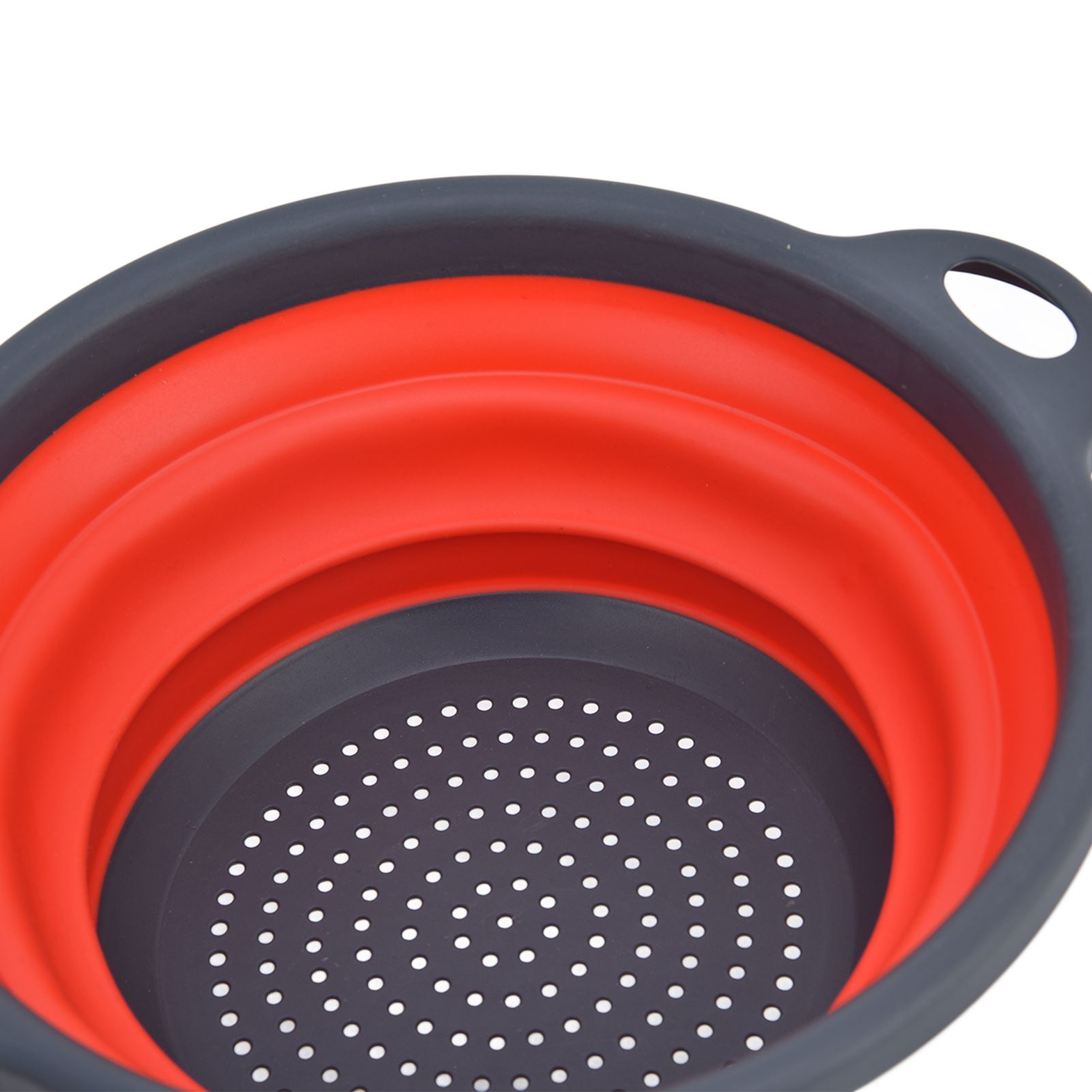 4PCS Collapsible Colander Strainer Round with Handle Hanging Hole for Pasta view 15