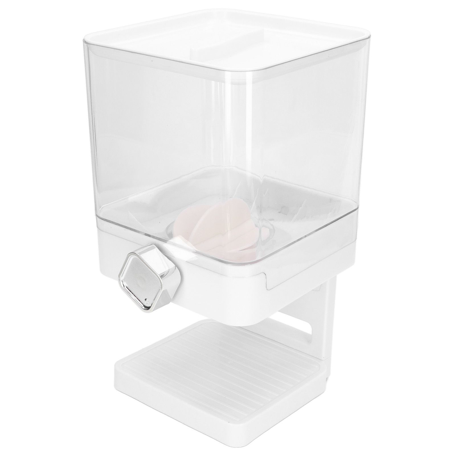 Cereal Dispenser 17.5oz Capacity Single Grid Grain Dispenser Transparent view 2