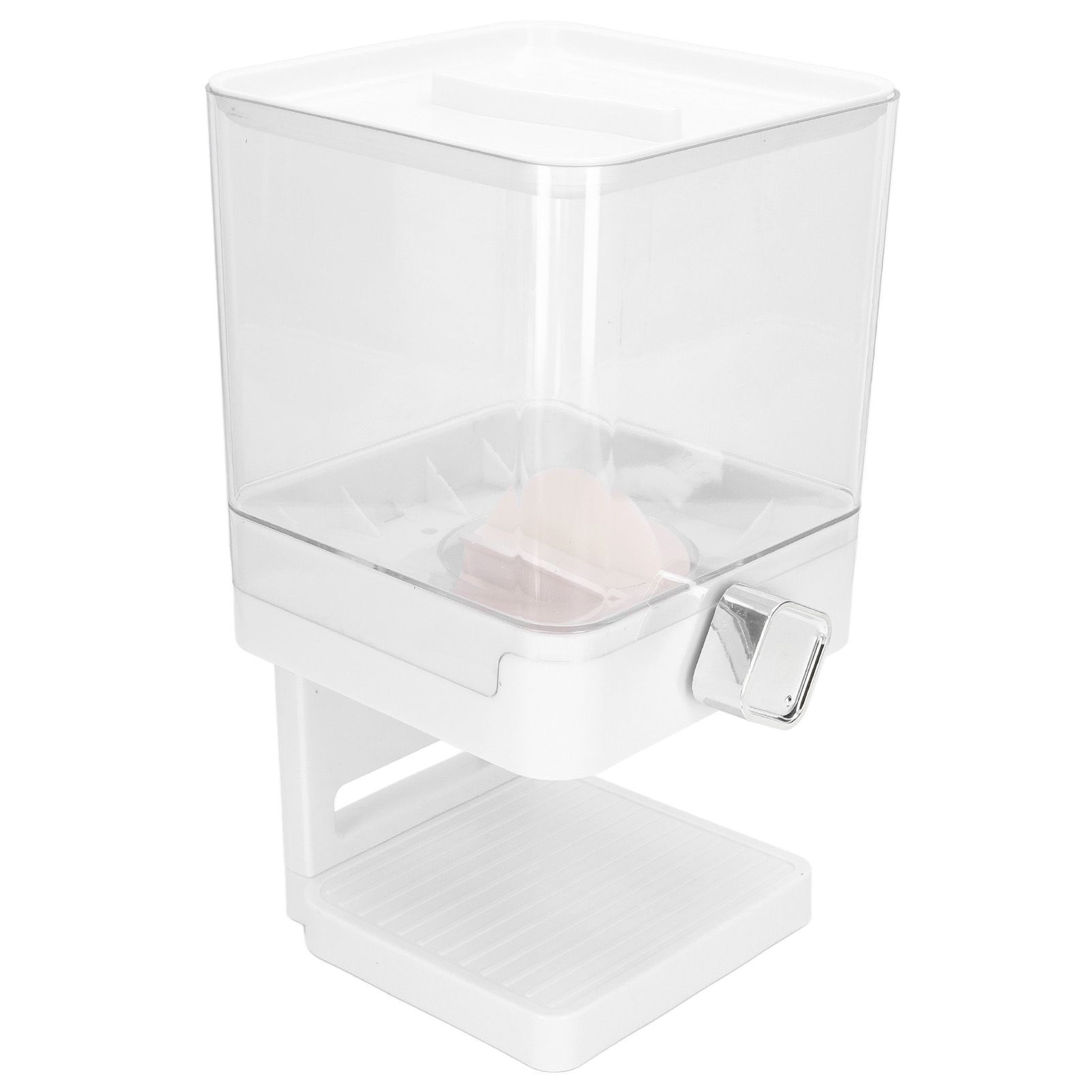 Cereal Dispenser 17.5oz Capacity Single Grid Grain Dispenser Transparent view 3