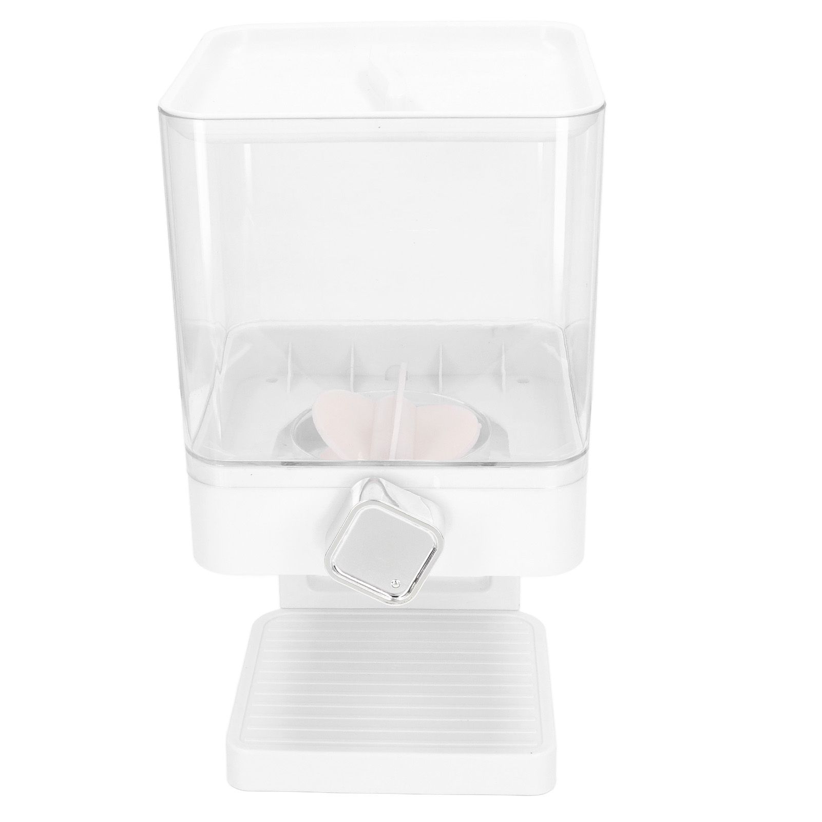 Cereal Dispenser 17.5oz Capacity Single Grid Grain Dispenser Transparent view 4