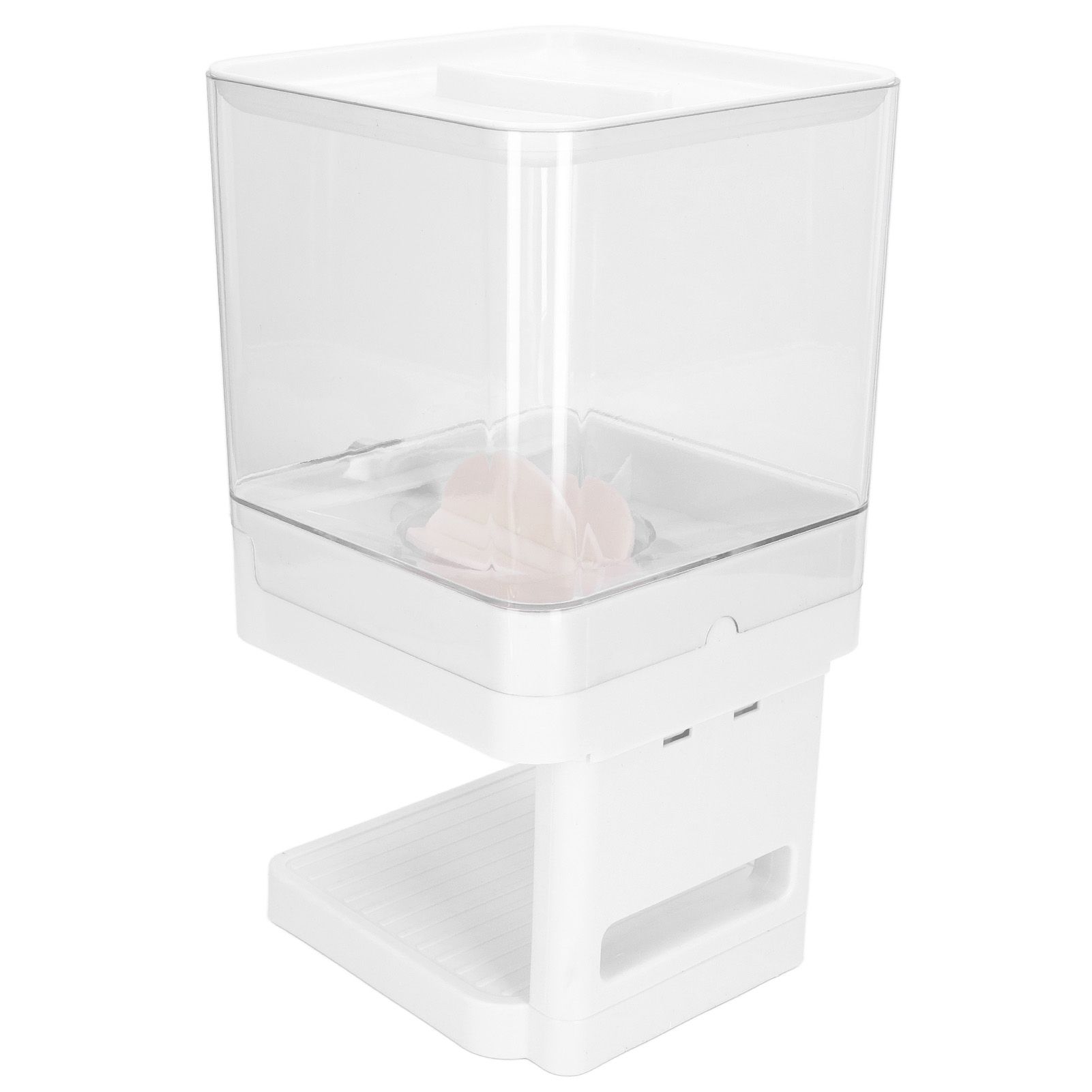 Cereal Dispenser 17.5oz Capacity Single Grid Grain Dispenser Transparent view 8