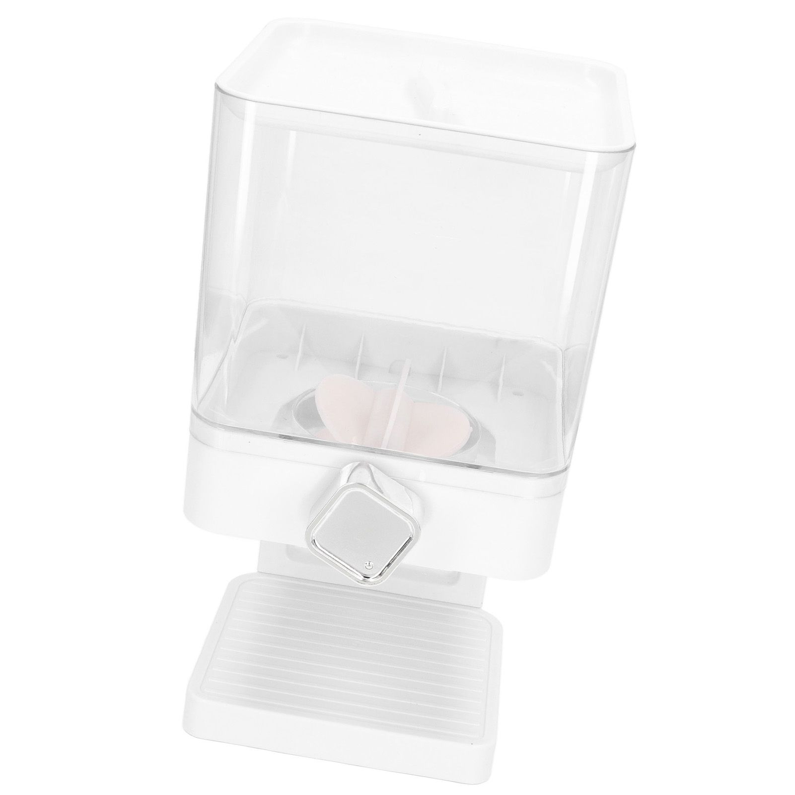 Cereal Dispenser 17.5oz Capacity Single Grid Grain Dispenser Transparent view 14