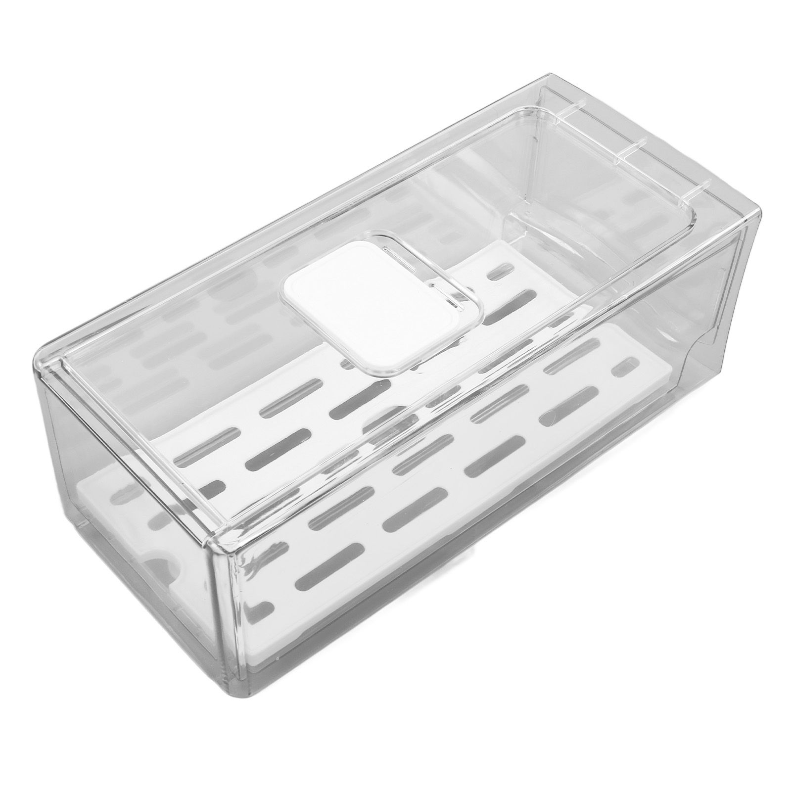 Refrigerator Storage Box Holder with Draining Plate Fruit Storage Container view 6