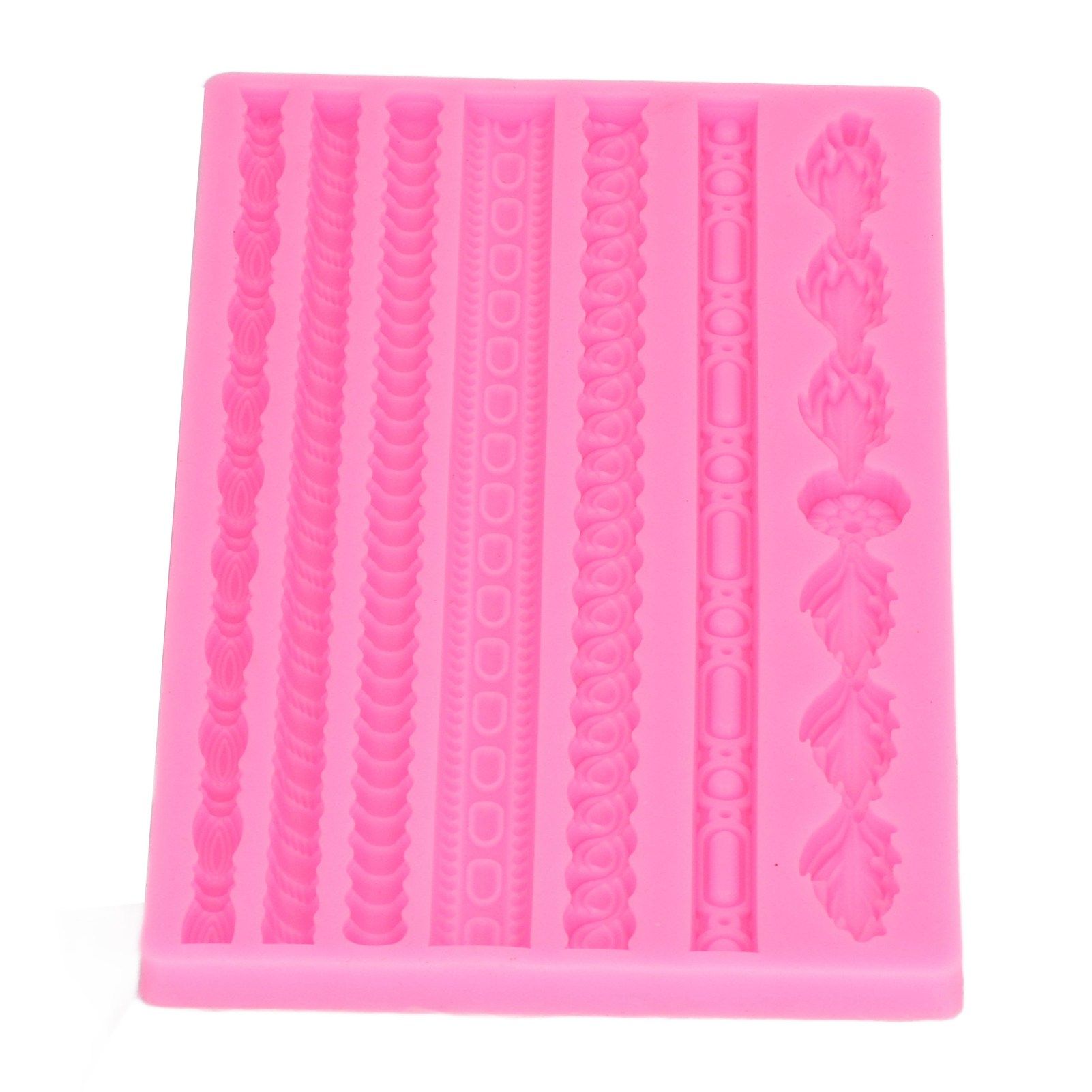 3D Pearl Knit Rope Silicone Mold Food Grade Reusable Cake Decorating Mould for view 5
