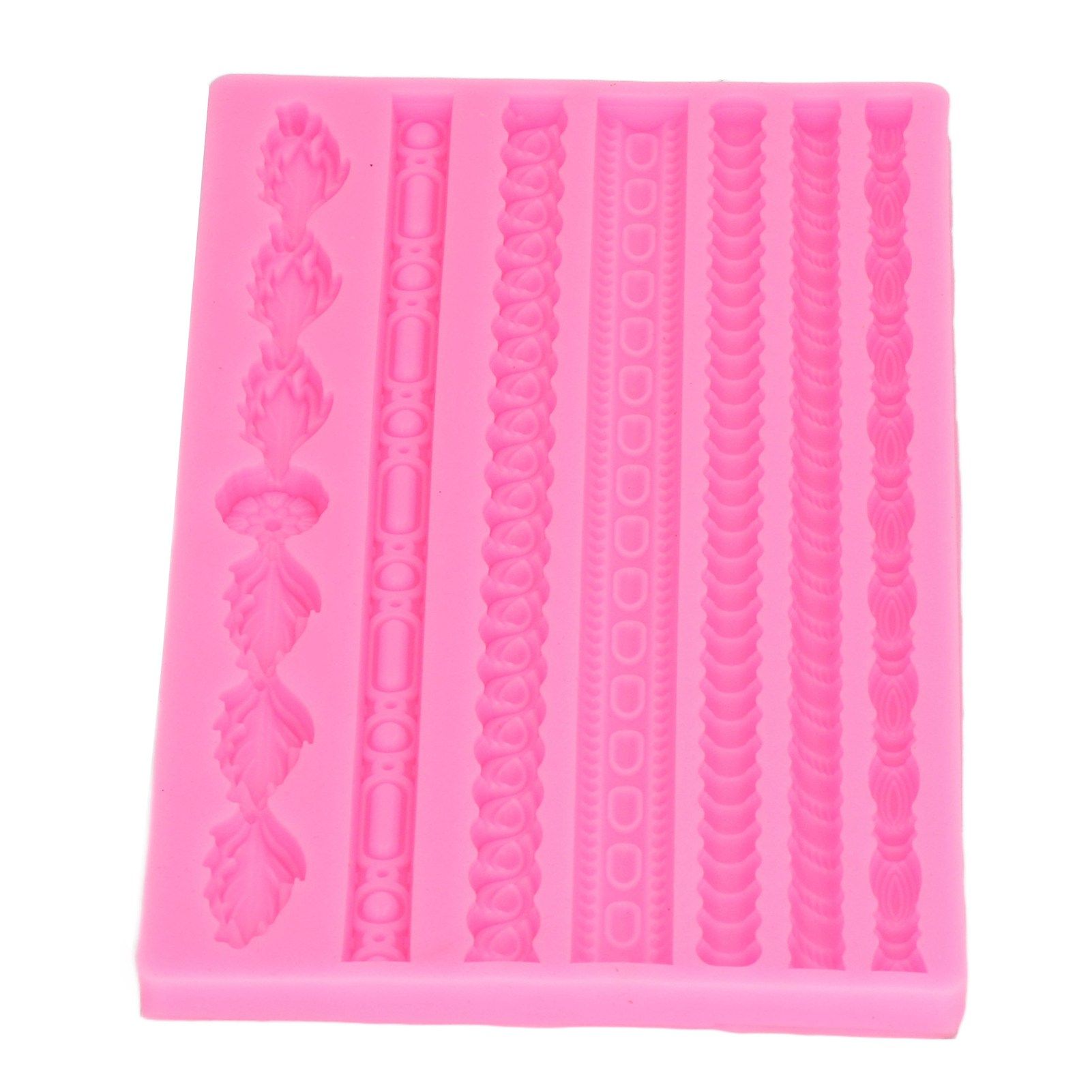 3D Pearl Knit Rope Silicone Mold Food Grade Reusable Cake Decorating Mould for view 6