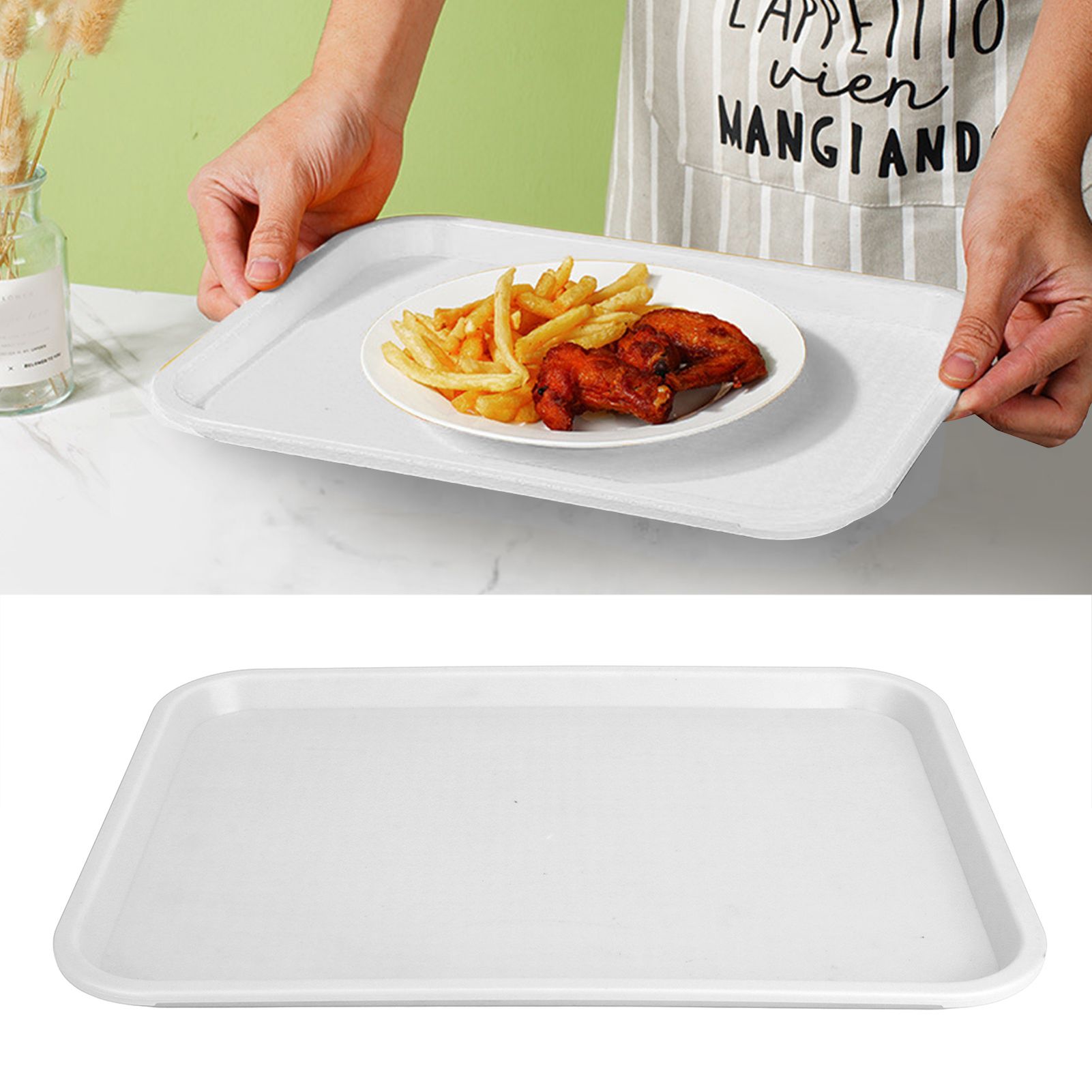 2pcs Food Tray Multifunctional Thickened Slip Resistance Chinese Fast Food view 11