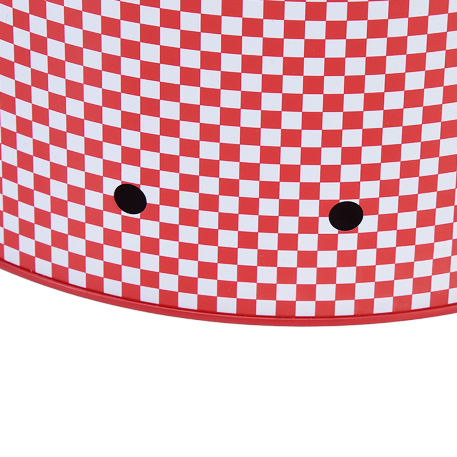 3 Pcs Canister Set Large Capacity Red White Round Storage Bucket Farmhouse view 13