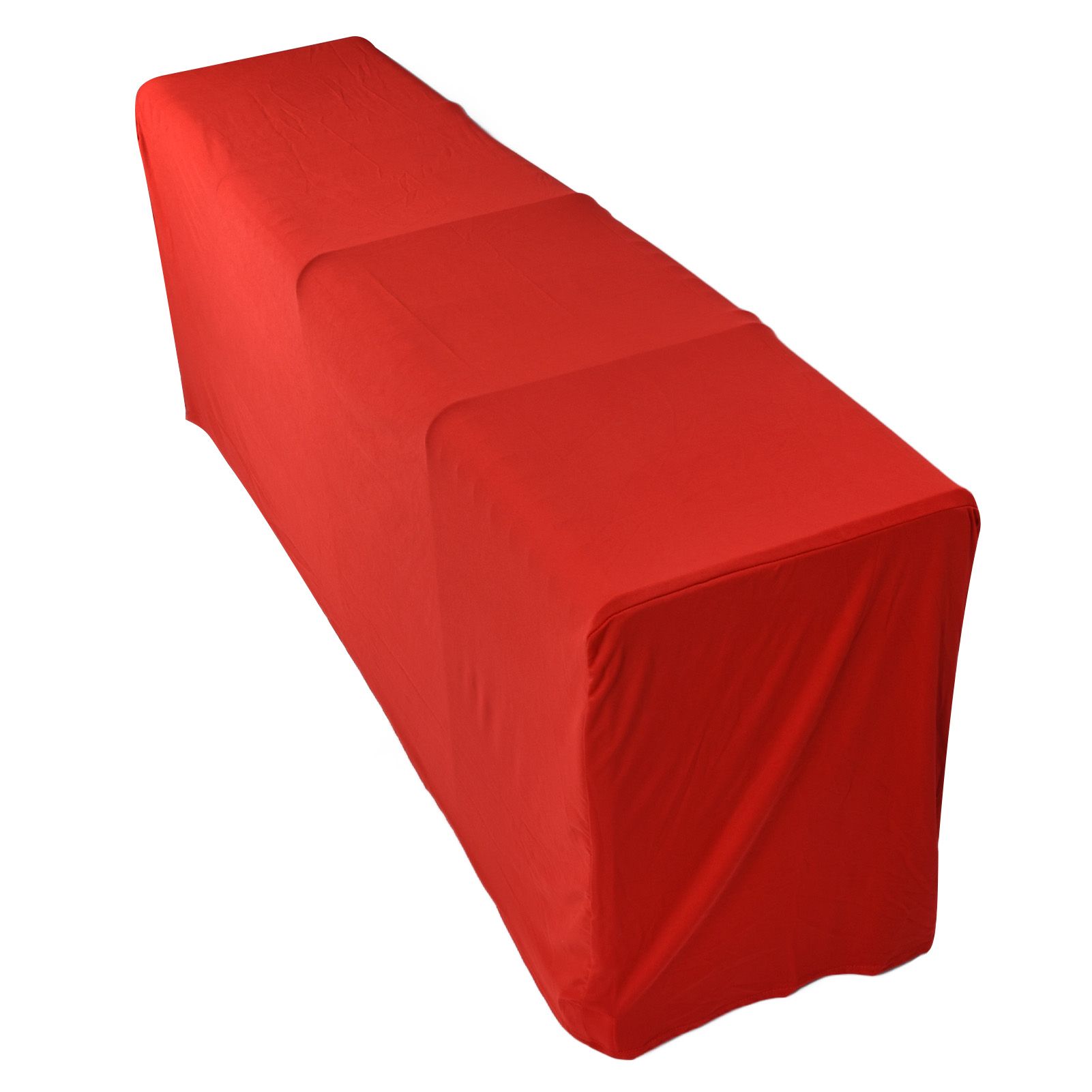 Stretch Spandex Table Cover Good Elasticity Washable Reusable Red Stretchable view 3