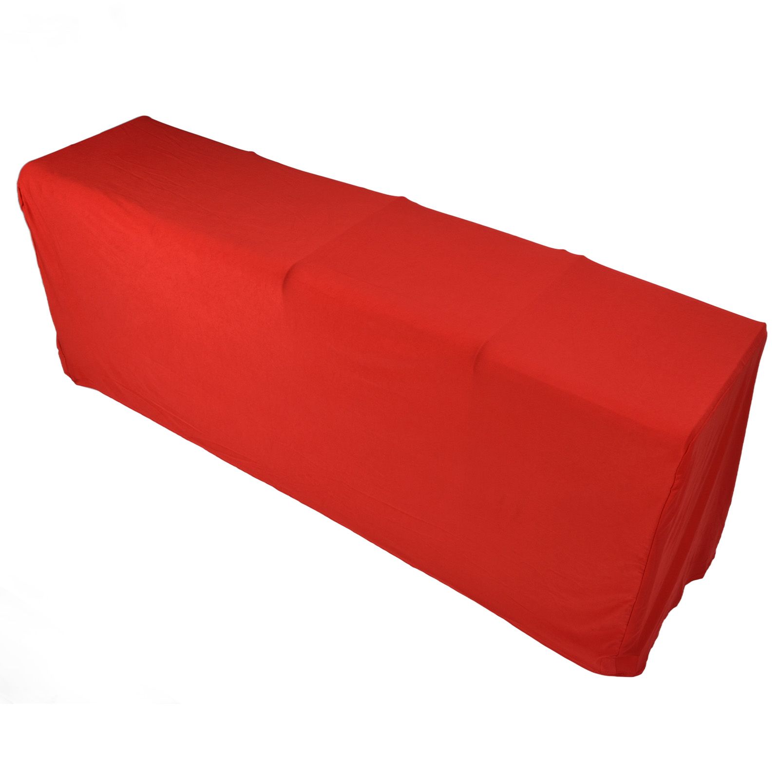 Stretch Spandex Table Cover Good Elasticity Washable Reusable Red Stretchable view 5