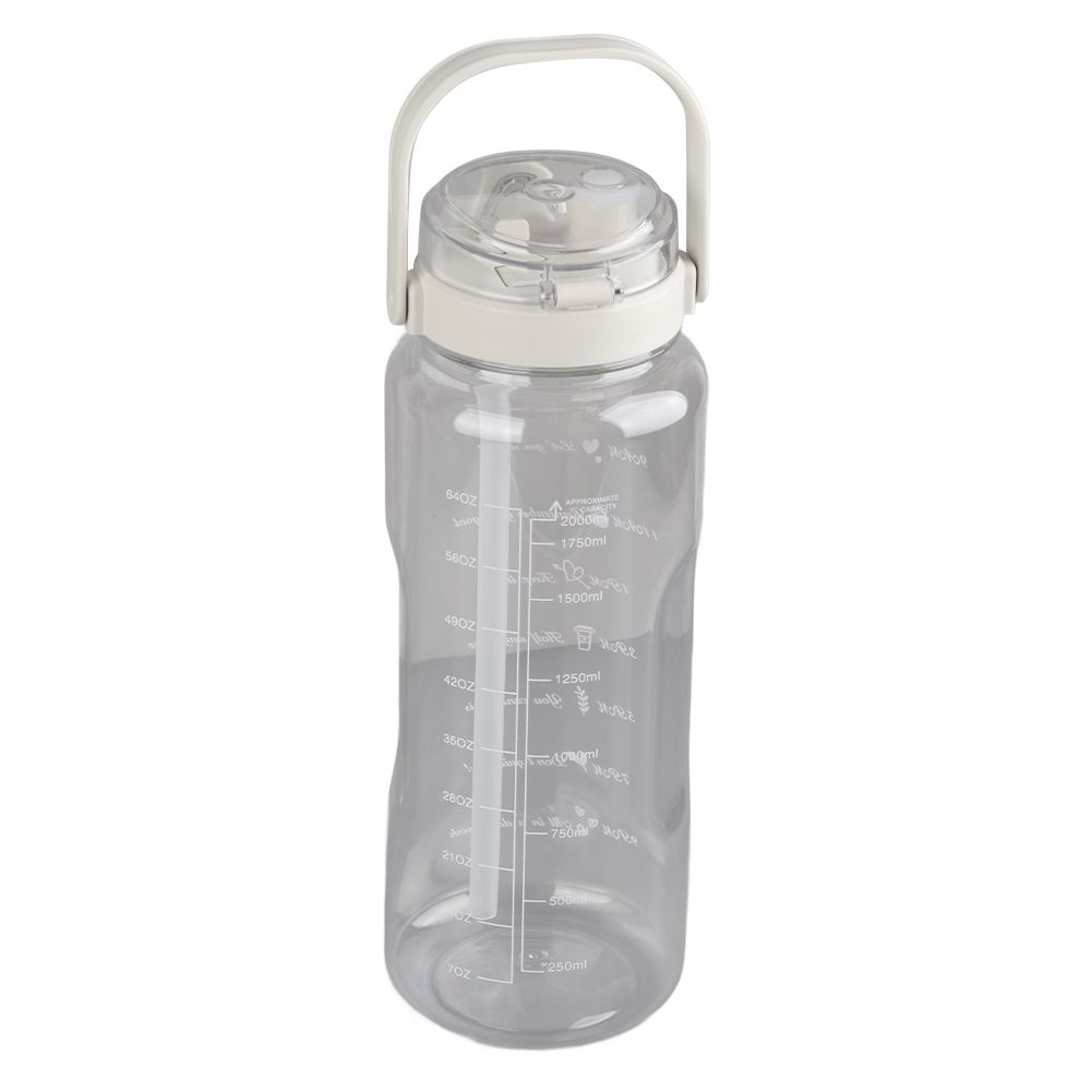 Large Water Bottle 2 Drinking Methods PC PP Material Clear Scale Portable view 4